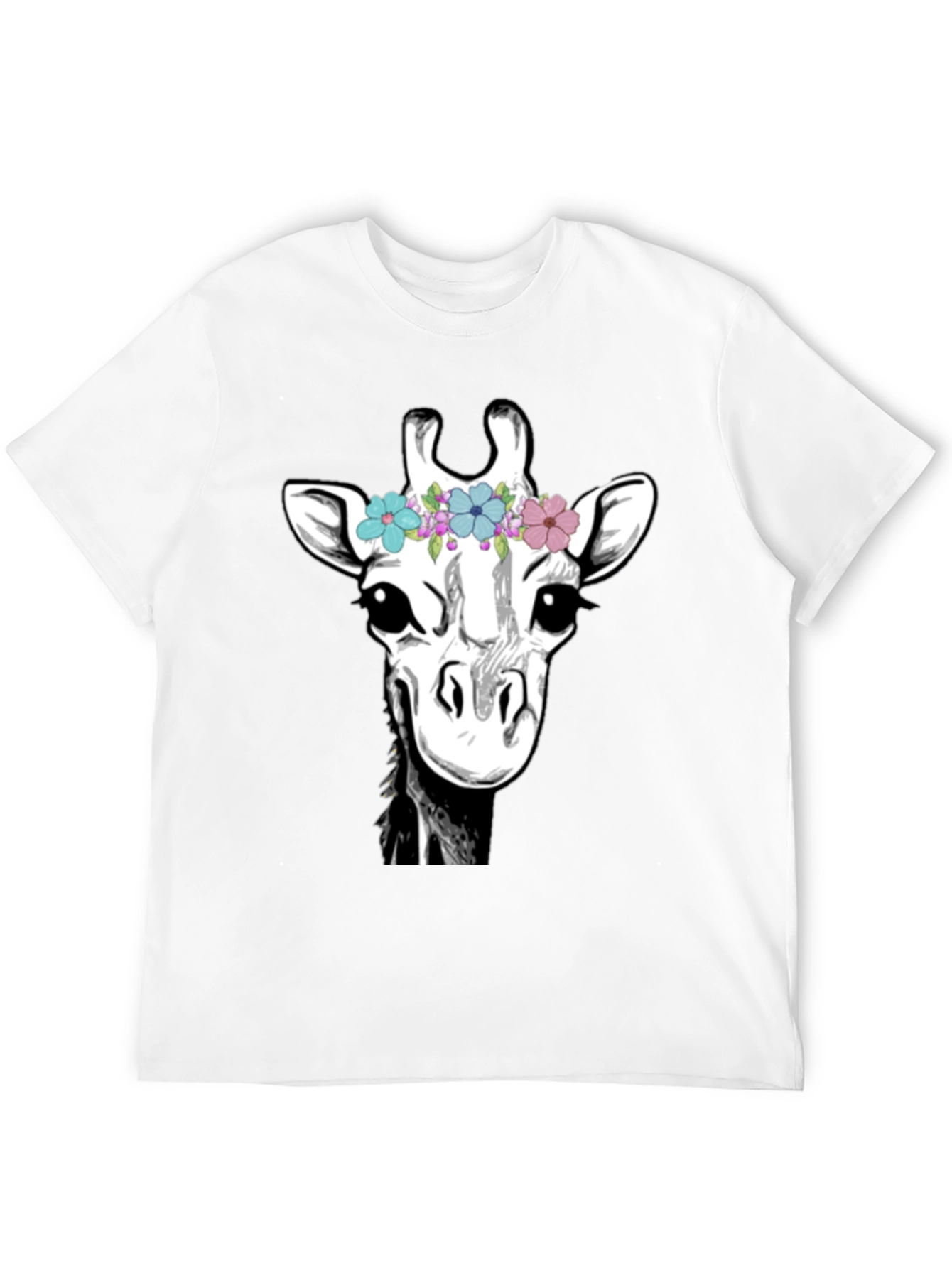 Giraffe Flower Crown Graphic Tee