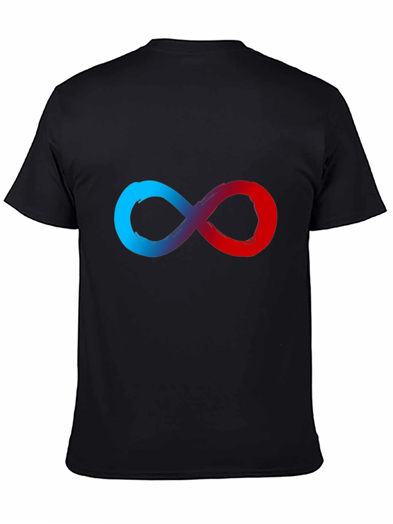 Infinity Symbol Graphic Tee - Soft Black Cotton Blend