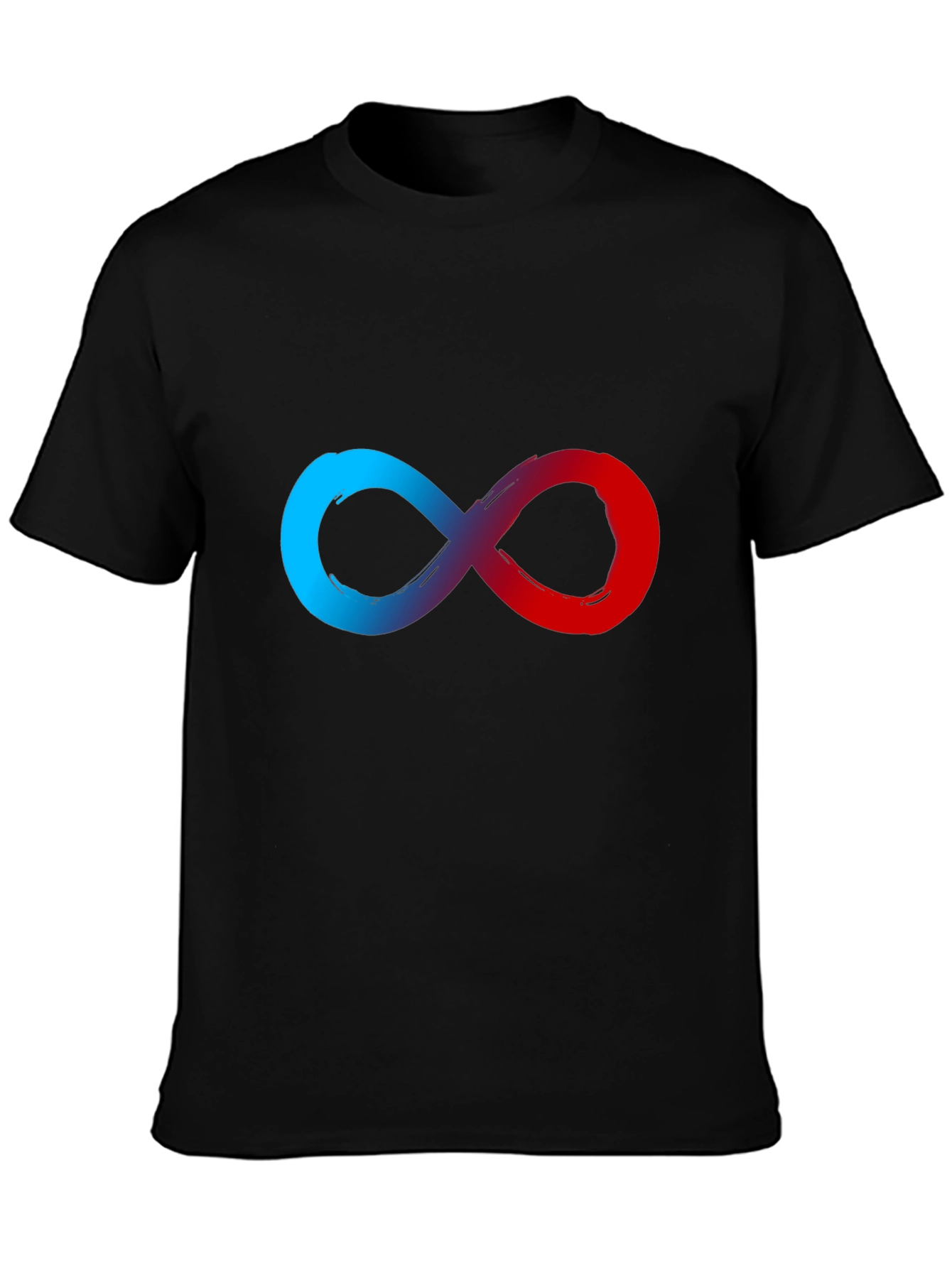 Infinity Symbol Graphic Tee - Soft Black Cotton Blend