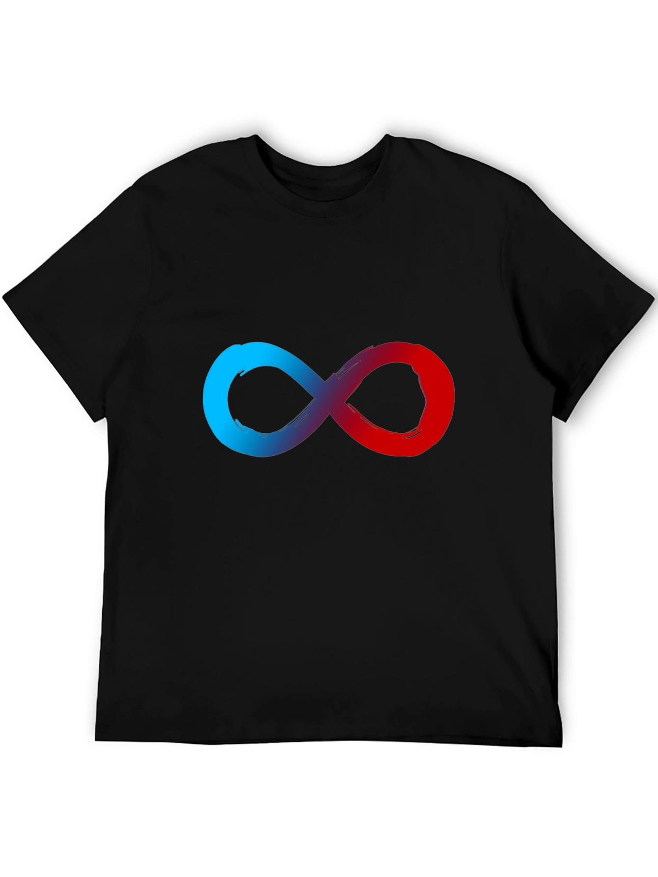 Infinity Symbol Graphic Tee - Soft Black Cotton Blend