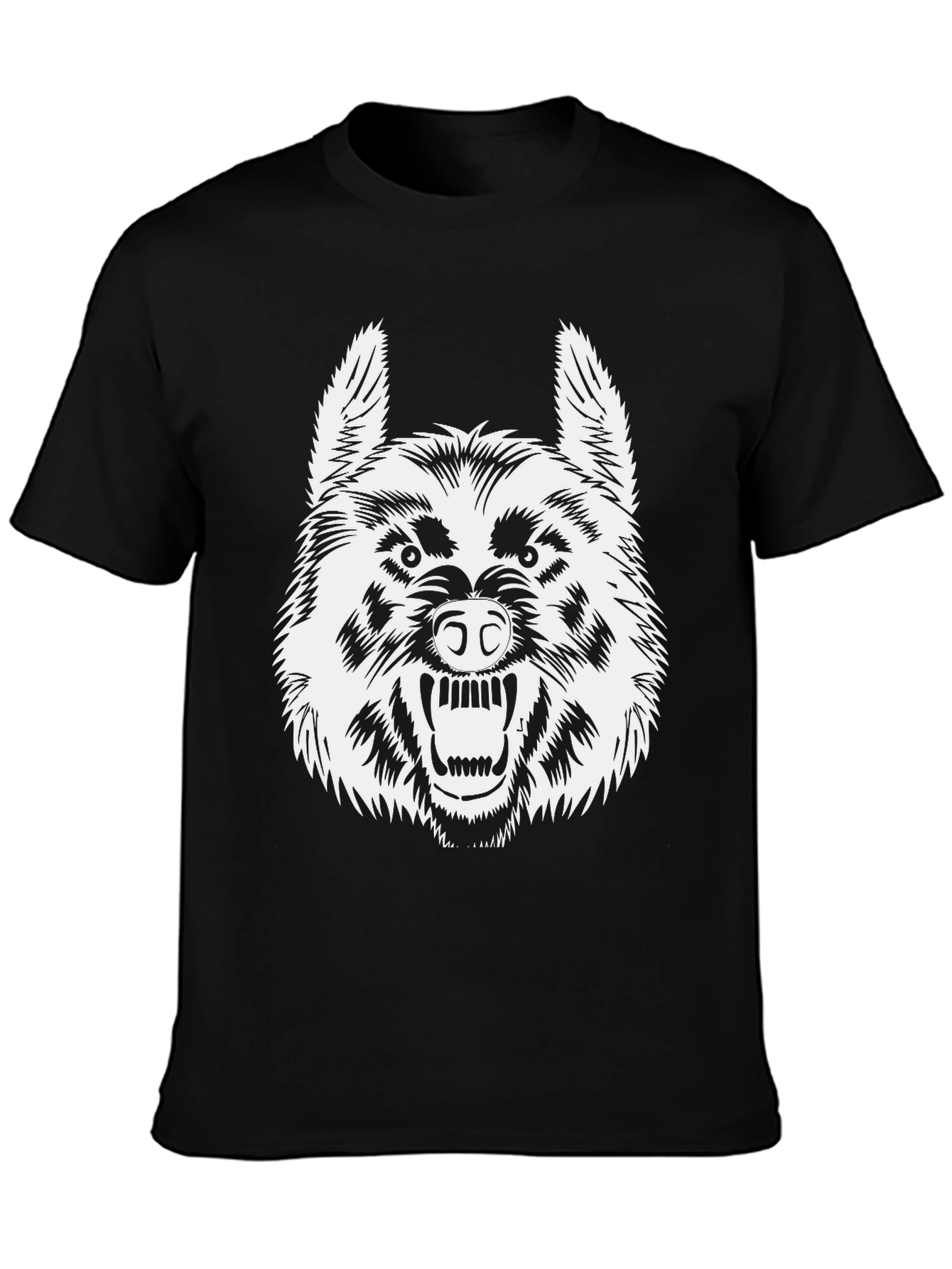 Wolf Graphic T-Shirt - Fierce Black Tee