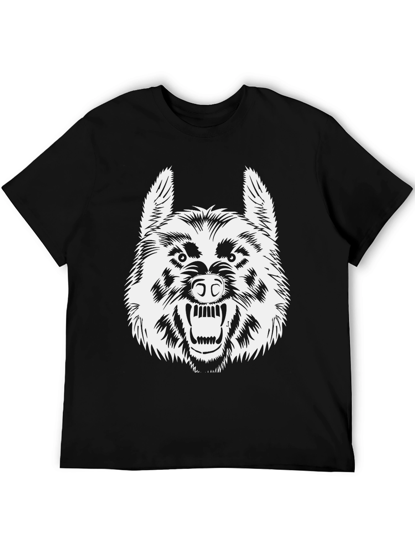 Wolf Graphic T-Shirt - Fierce Black Tee