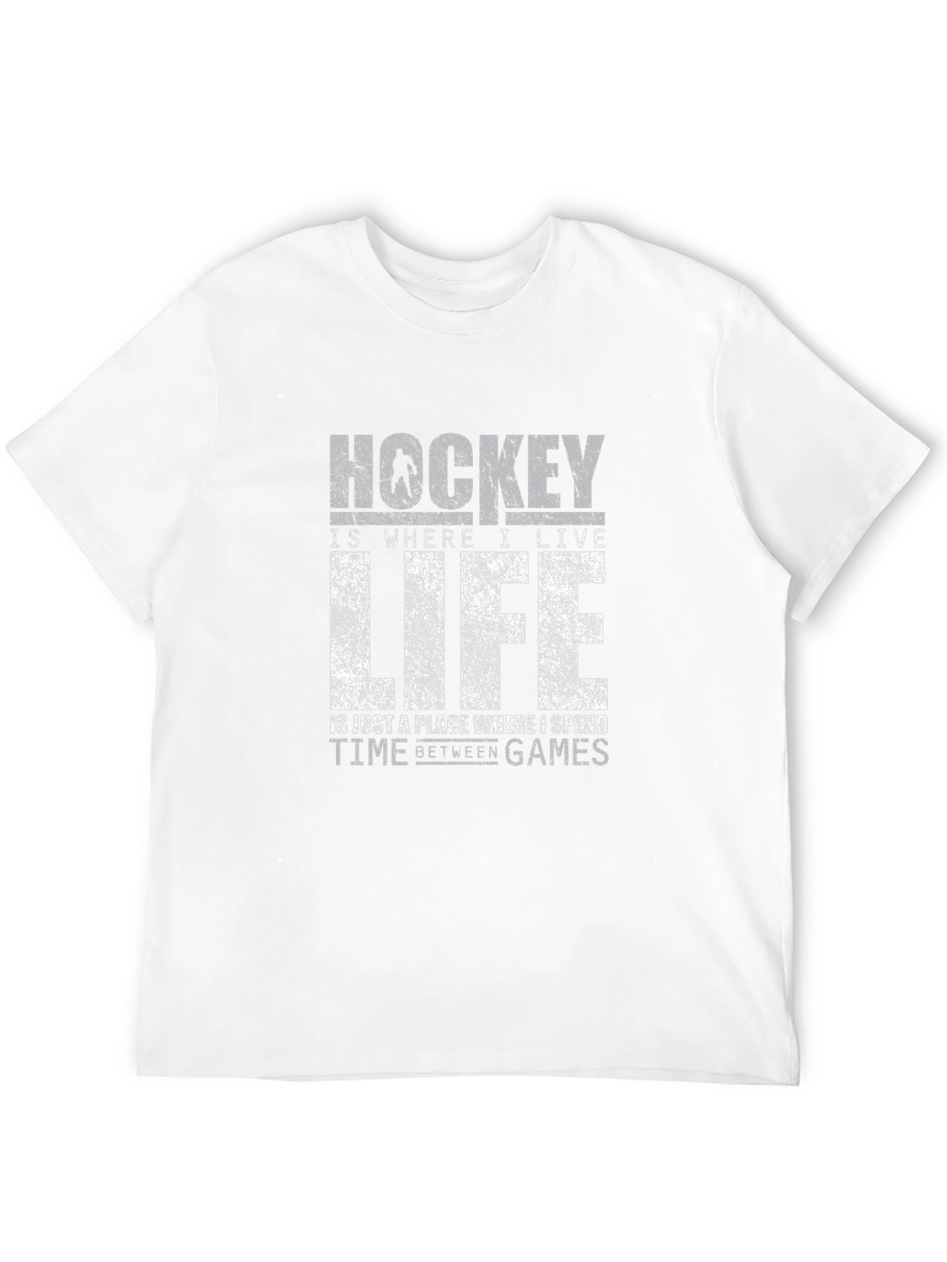 Hockey is Life Mens Black Graphic T-Shirt