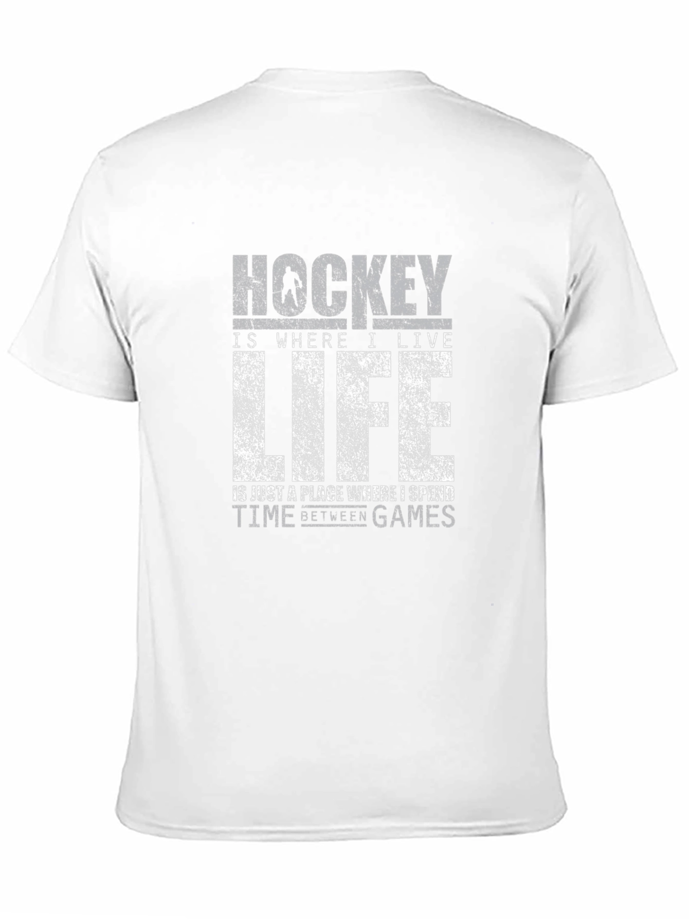 Hockey is Life Mens Black Graphic T-Shirt