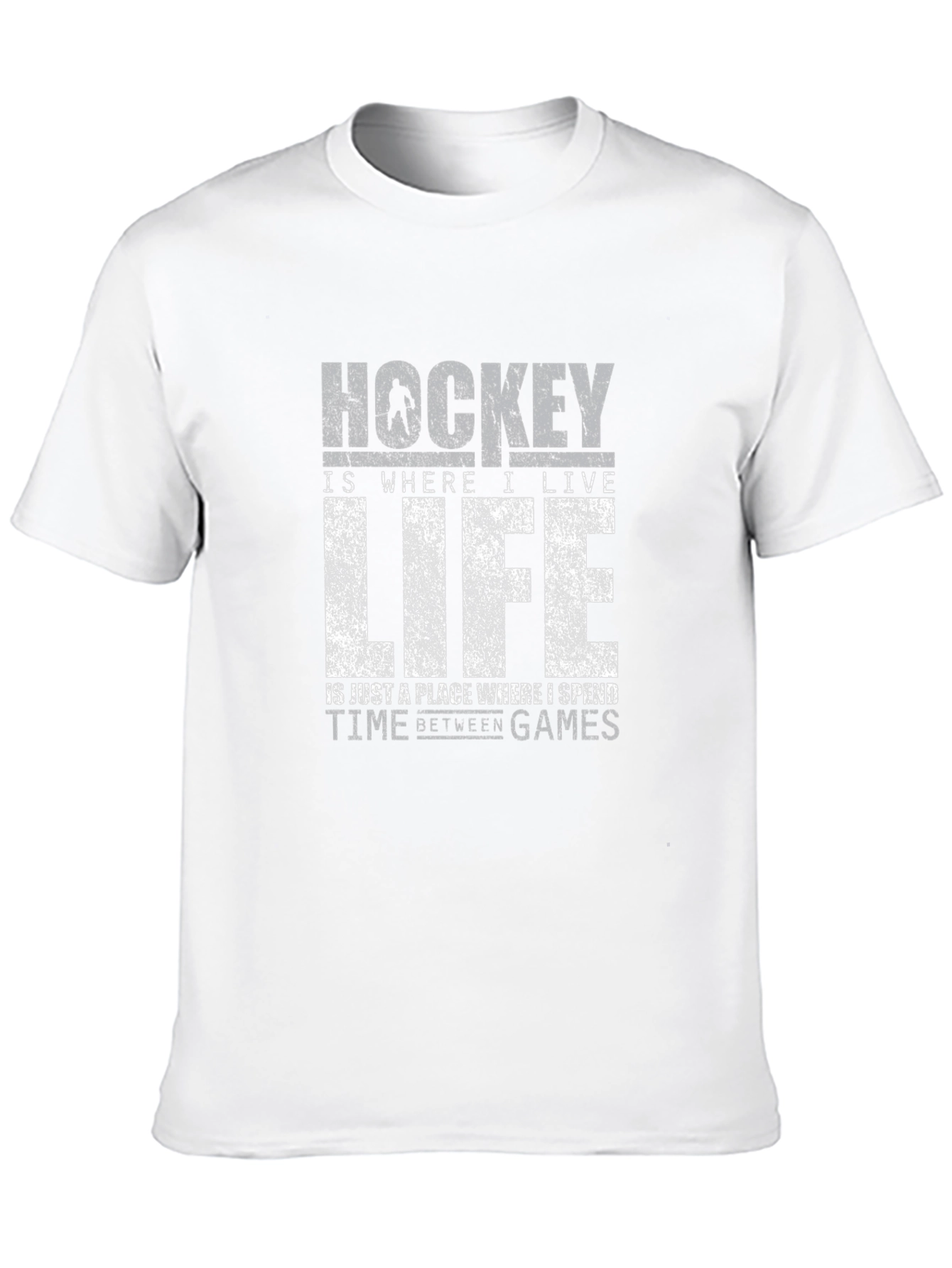 Hockey is Life Mens Black Graphic T-Shirt