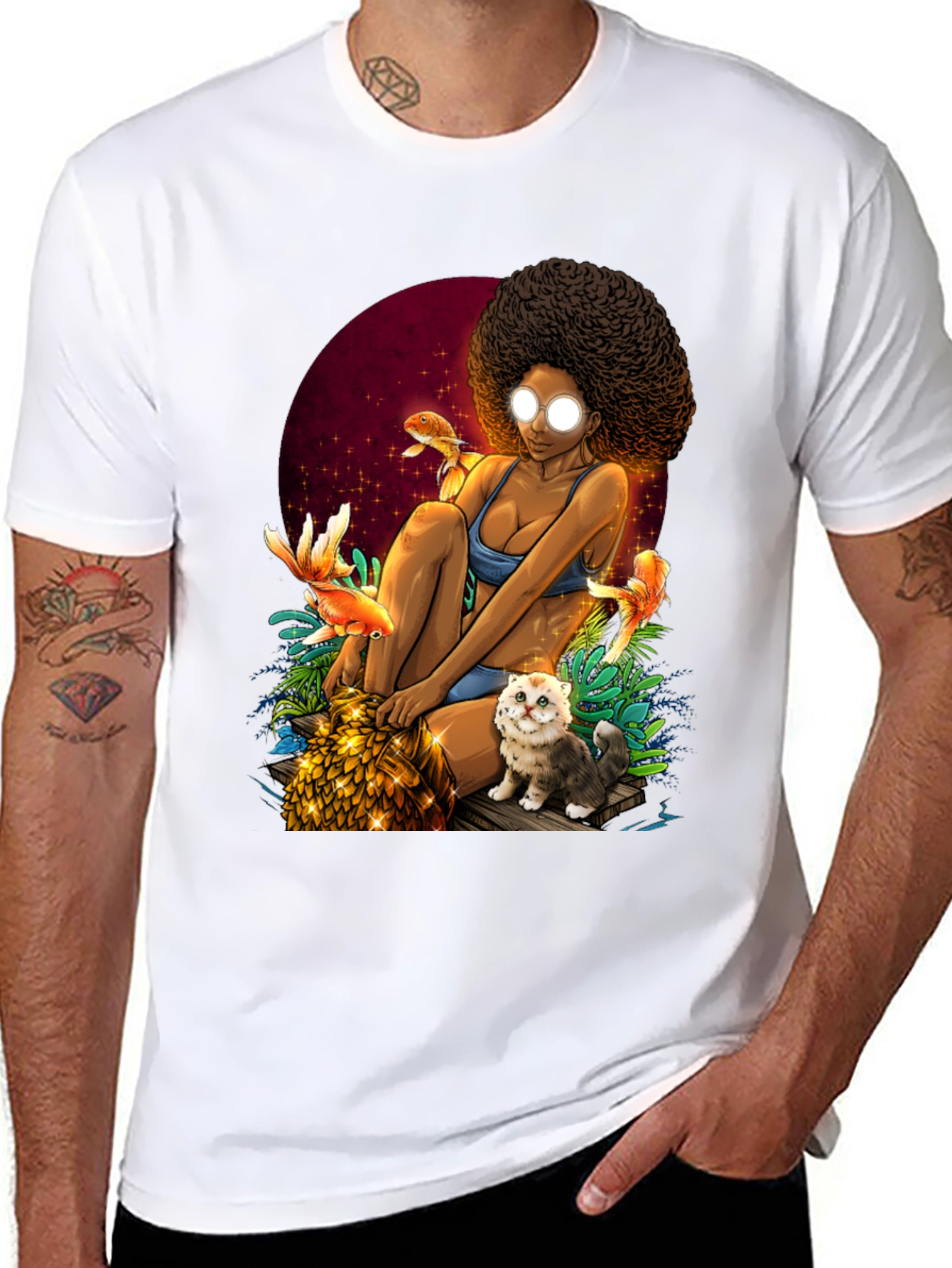 Fantasy Afro Girl T-Shirt