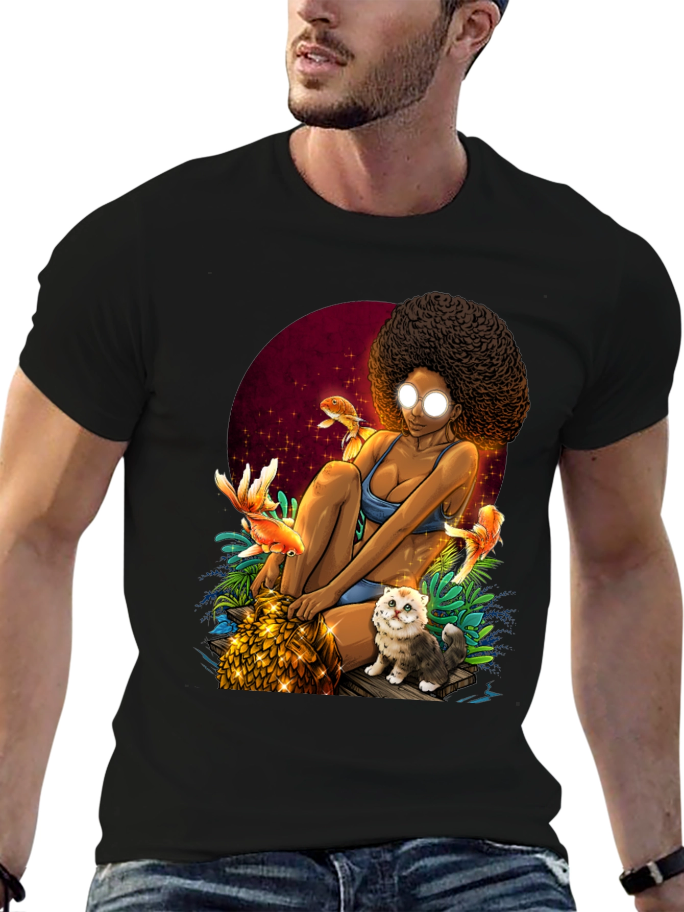 Fantasy Afro Girl T-Shirt