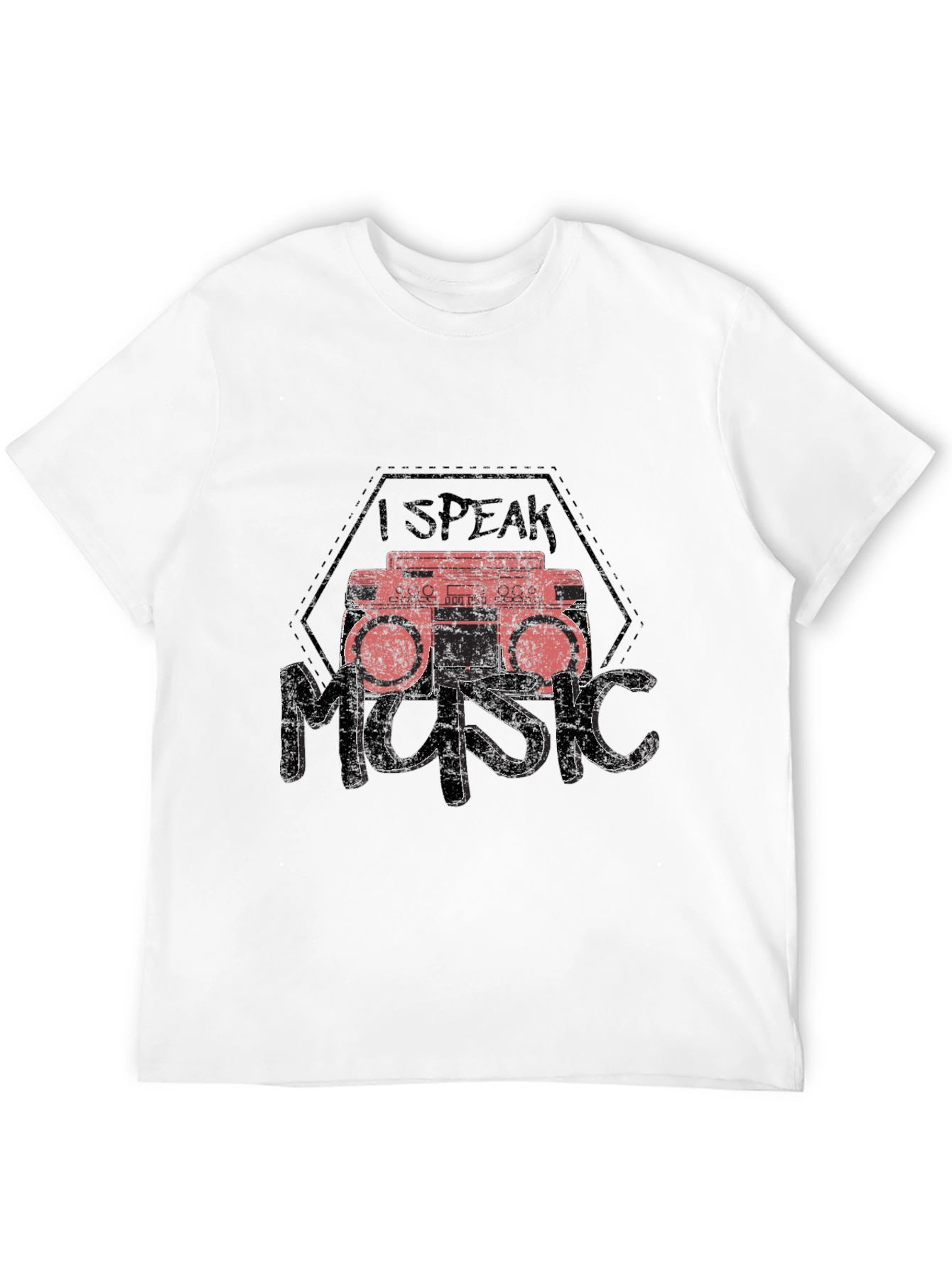 I Speak Music Black Graphic T-Shirt