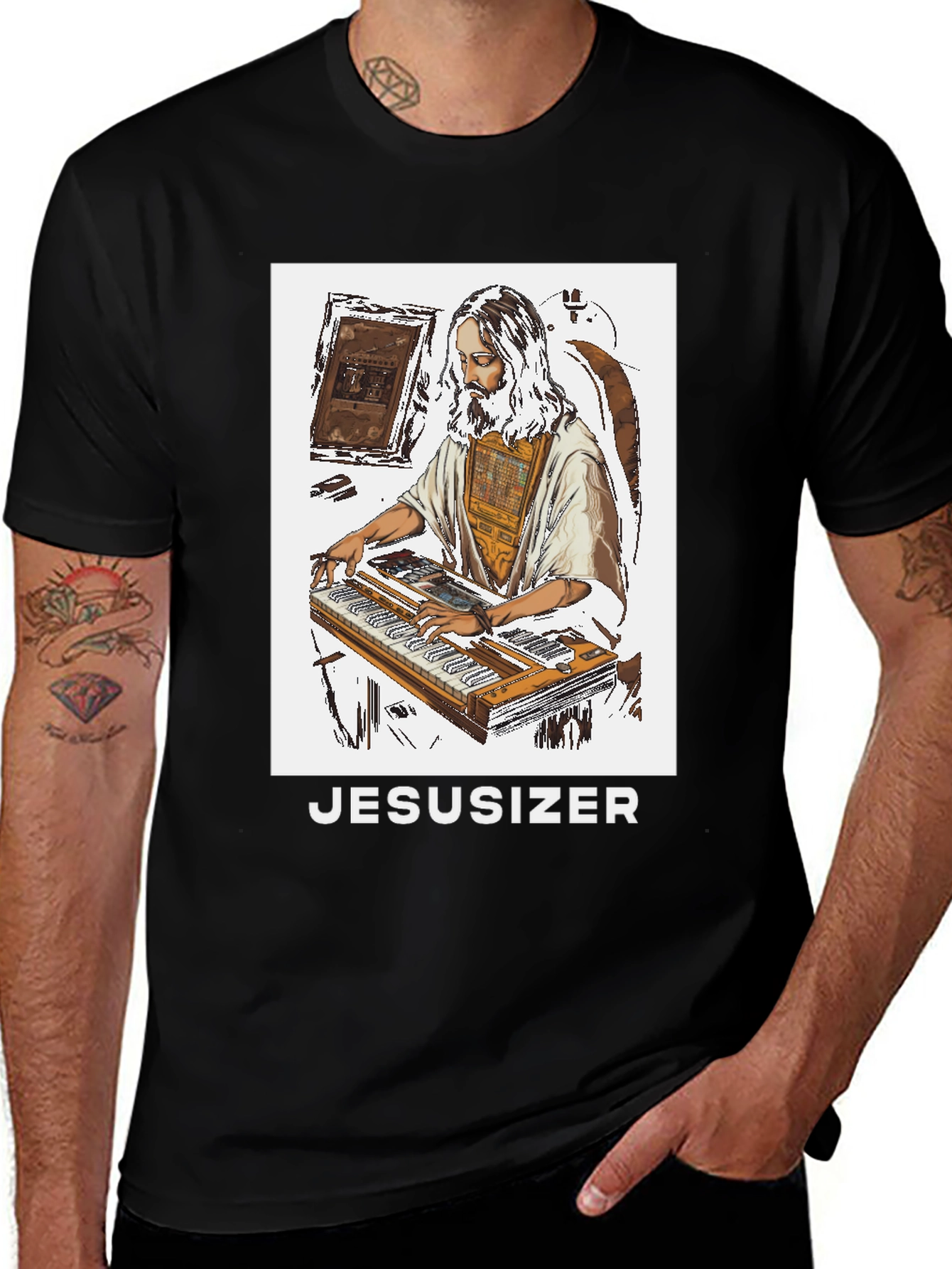 Jesusizer Black T-Shirt - Unique Design