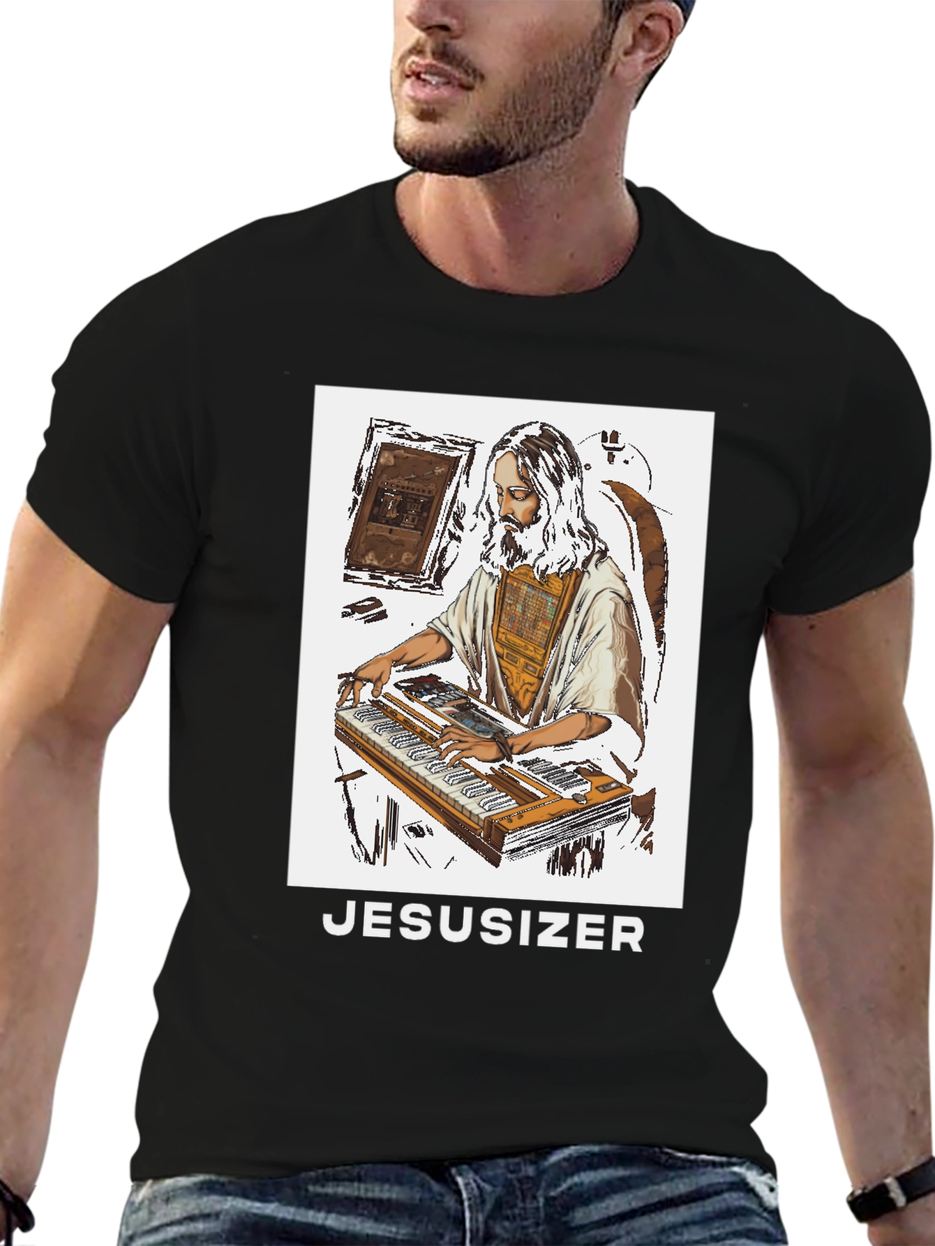 Jesusizer Black T-Shirt - Unique Design