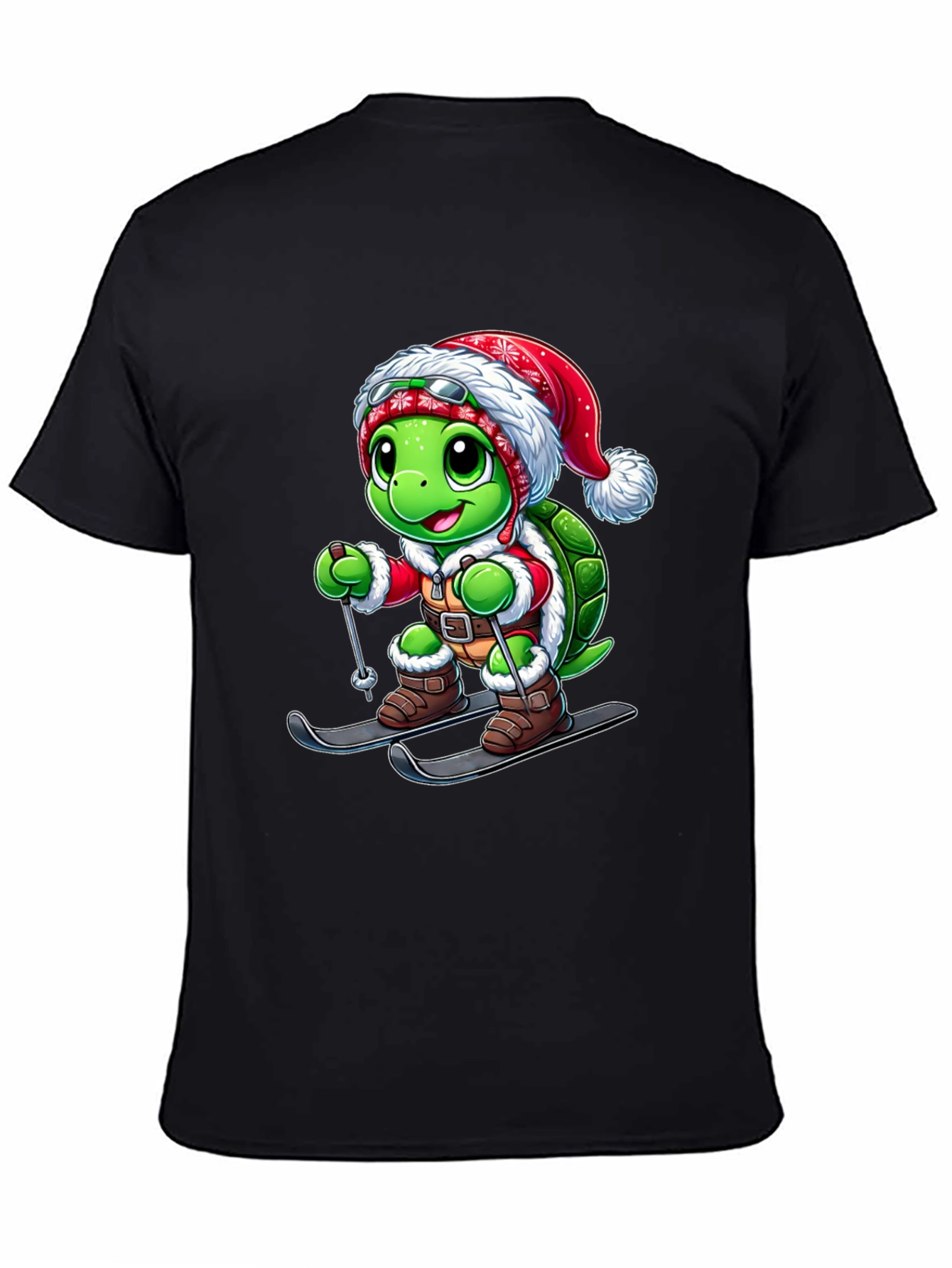 Festive Turtle Ski T-Shirt