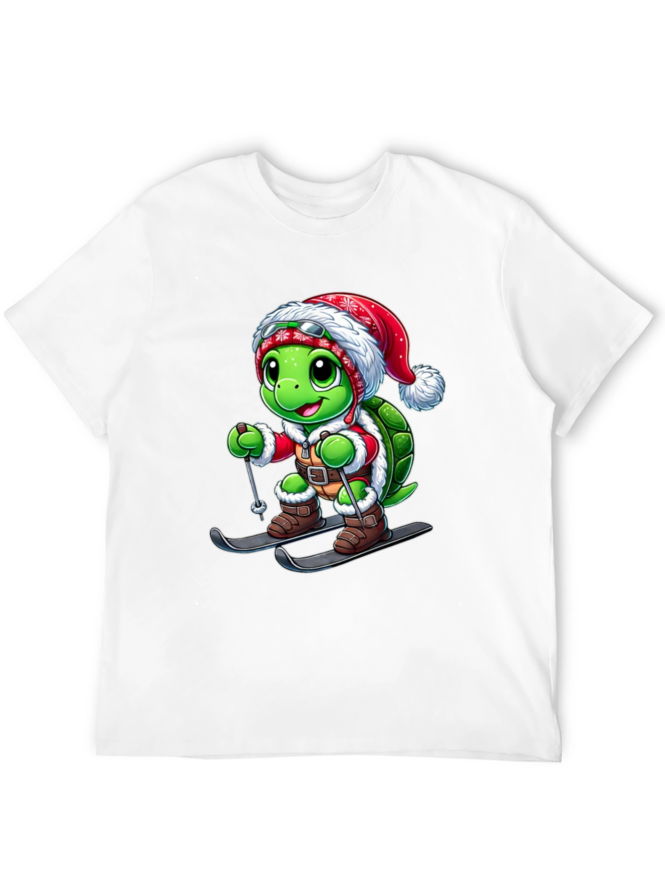 Festive Turtle Ski T-Shirt