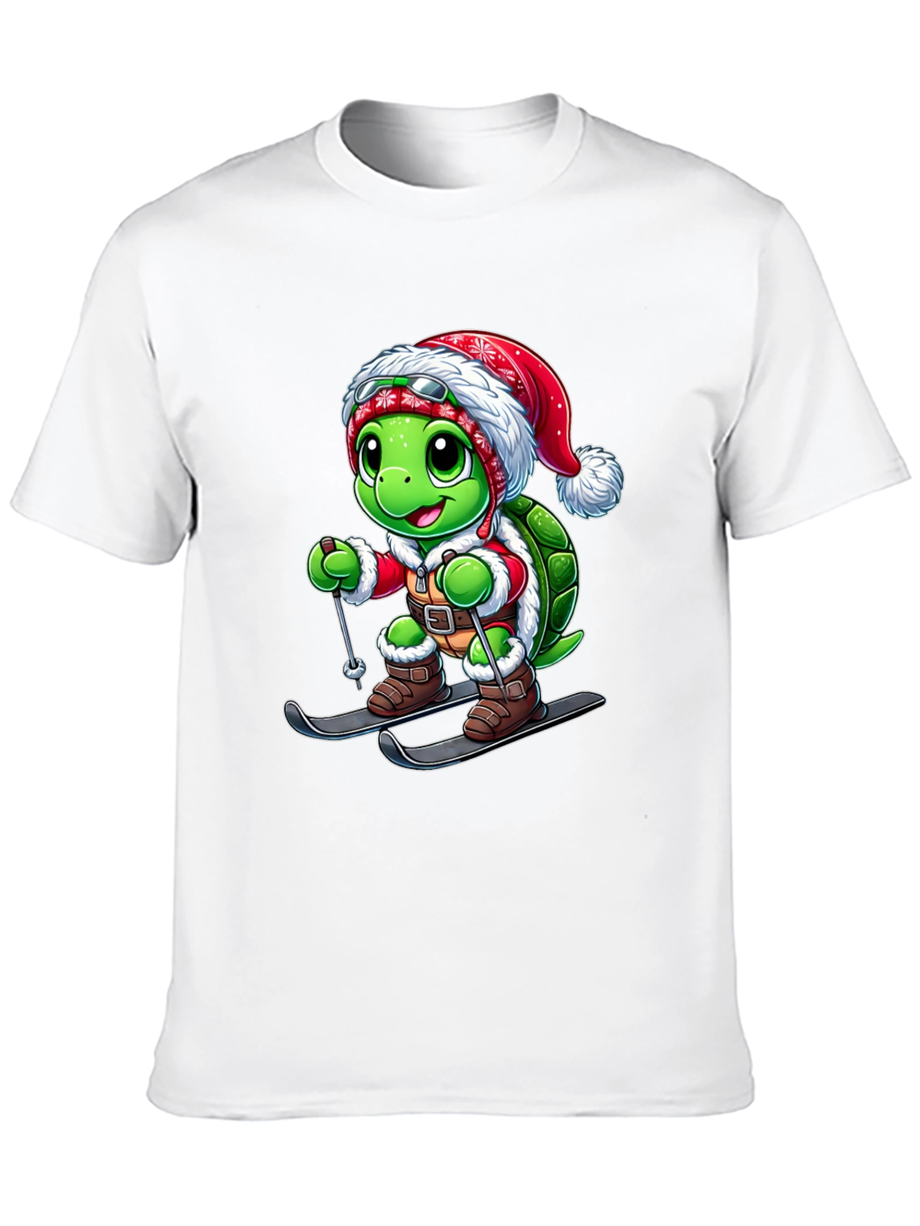 Festive Turtle Ski T-Shirt