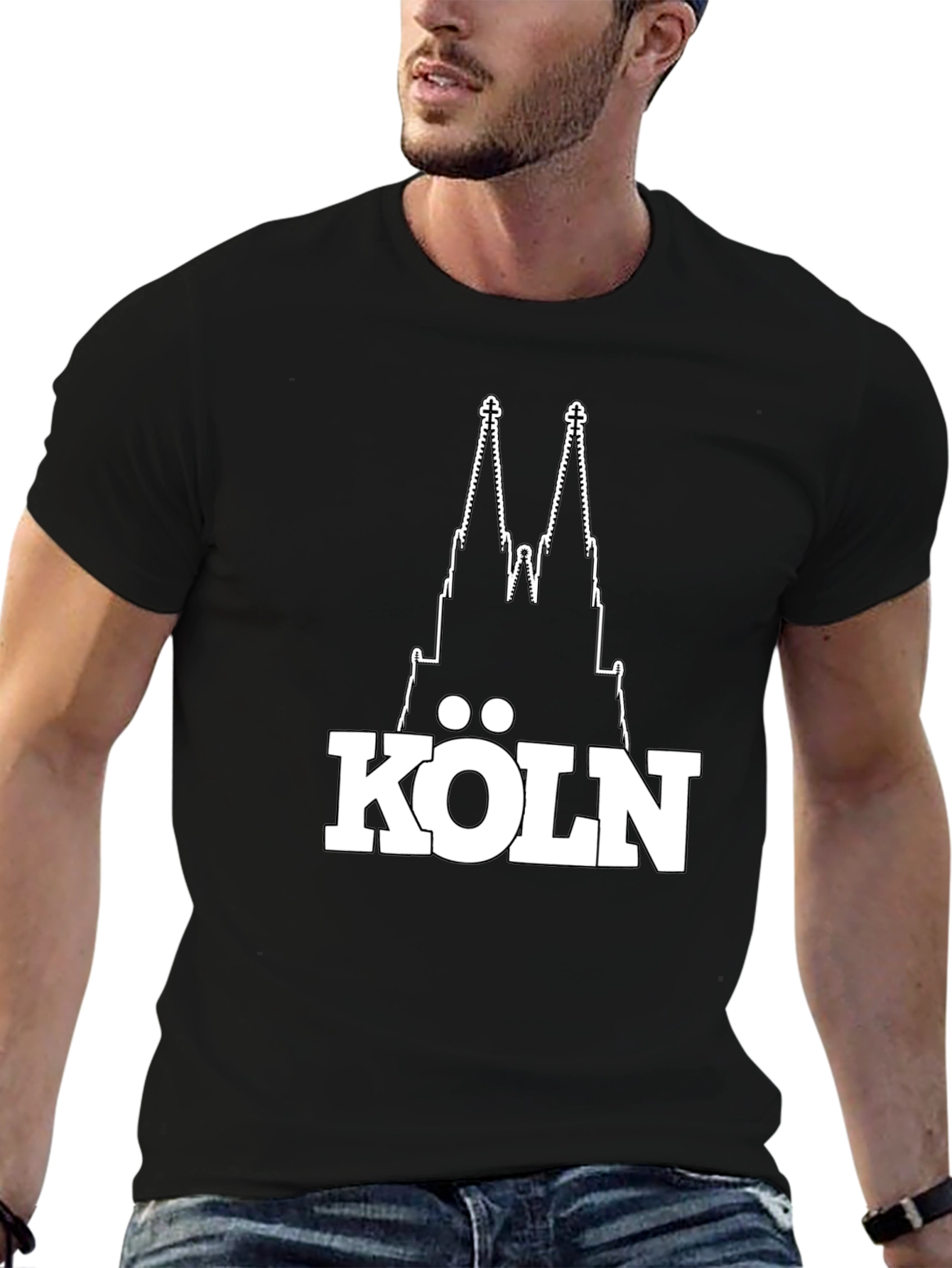 Cologne Cathedral Graphic T-Shirt - Black
