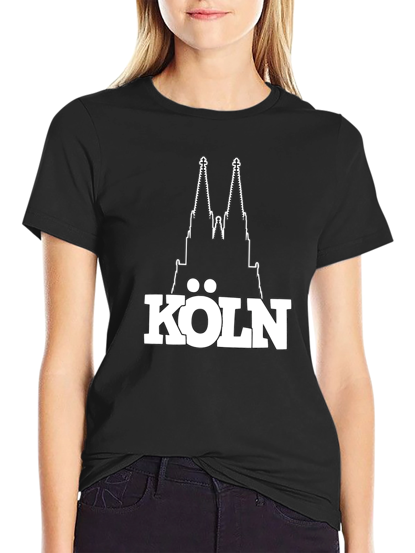Cologne Cathedral Graphic T-Shirt - Black