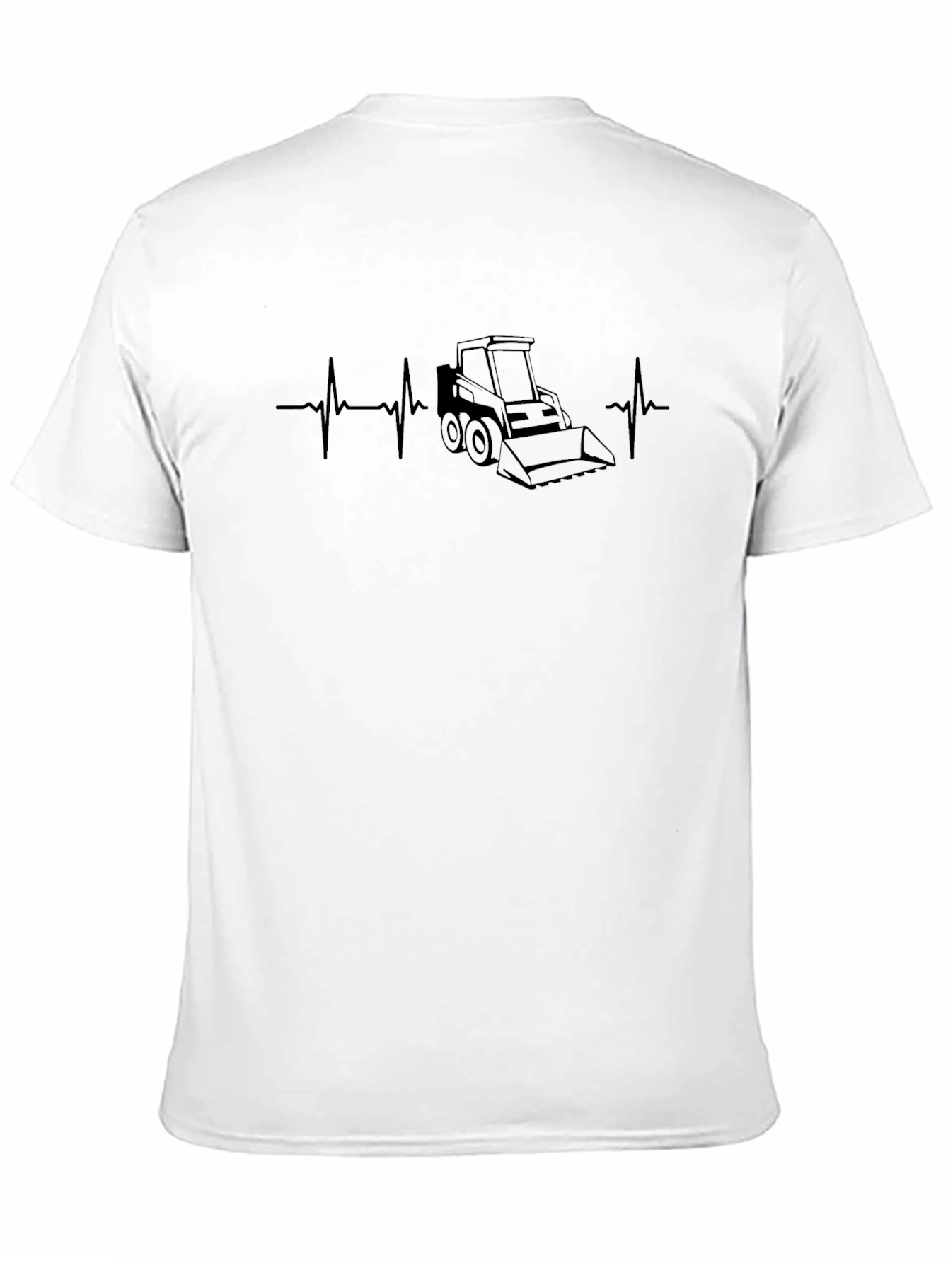 Bulldozer Heartbeat Graphic Tee - Black
