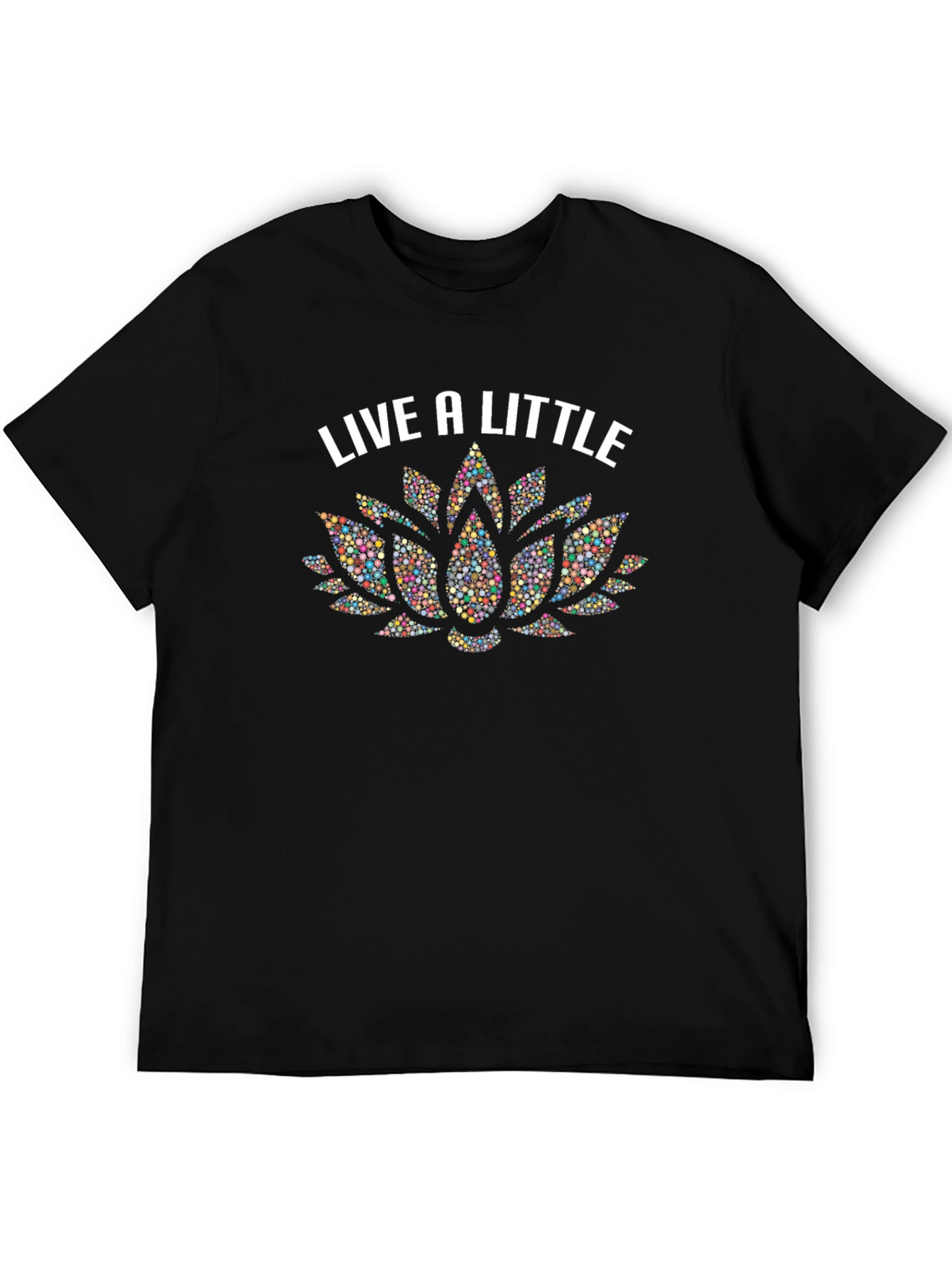 Live A Little Lotus Flower Graphic Tee