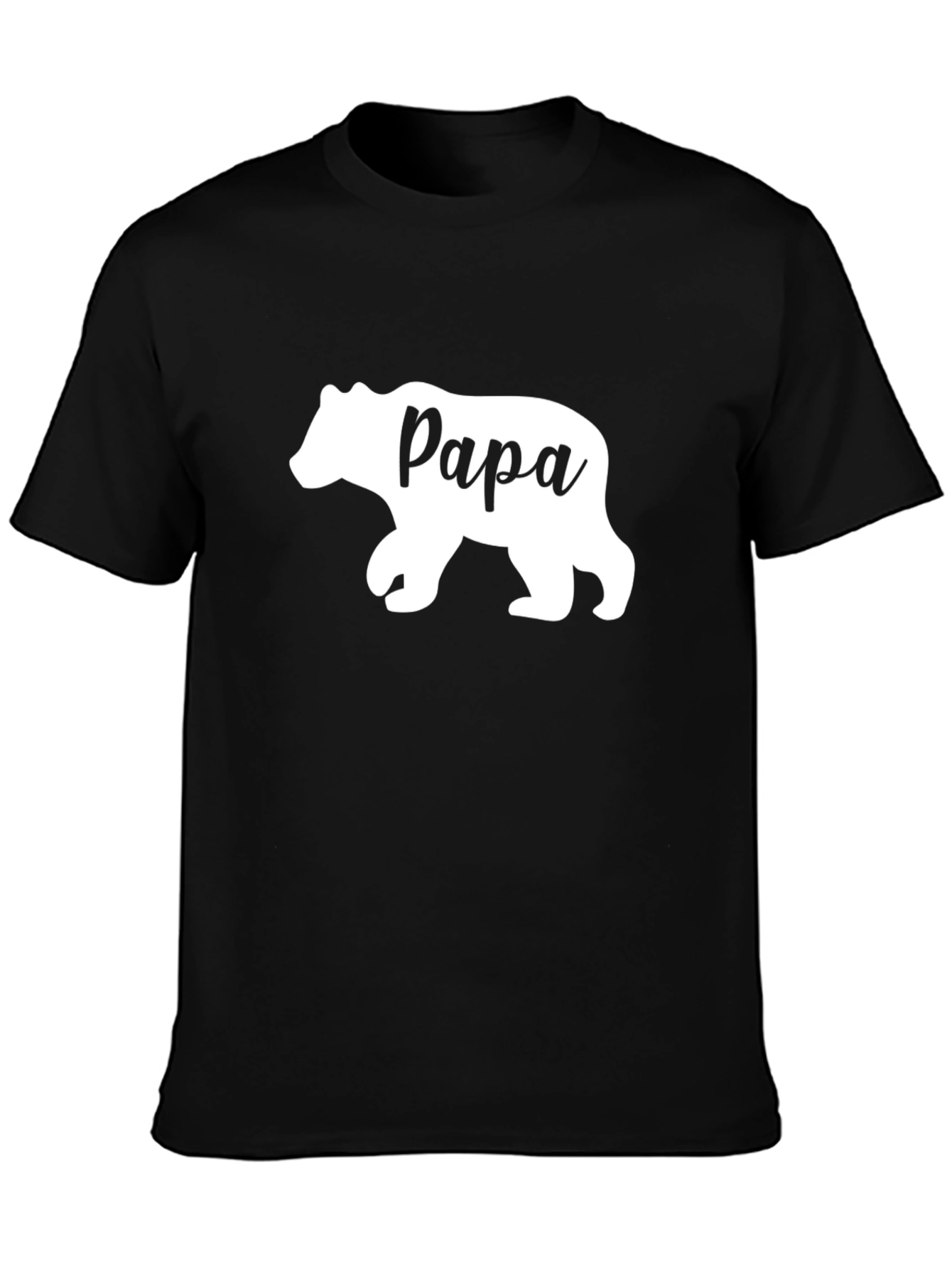 Papa Bear Graphic Tee - Black Cotton Comfort