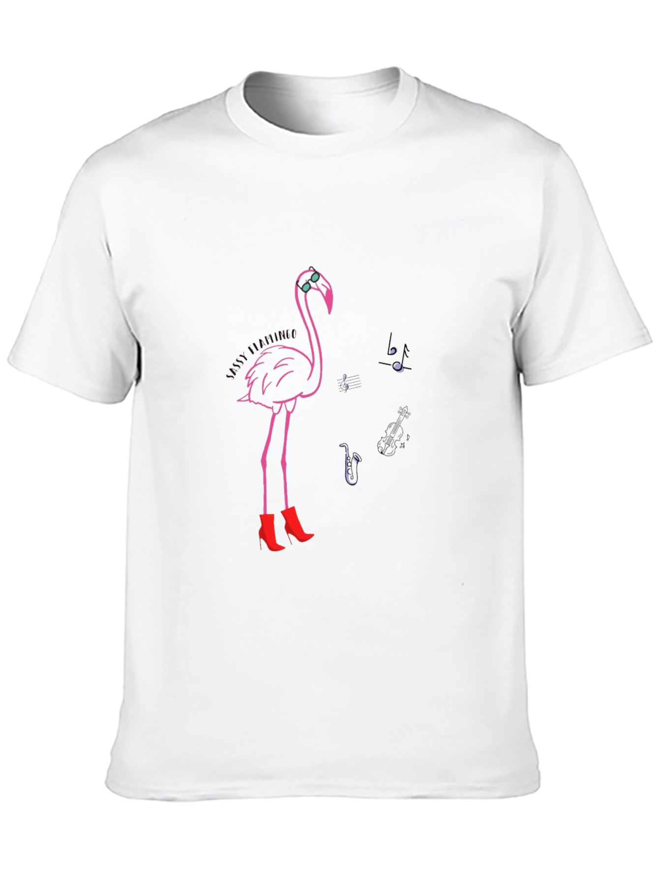 Funky Flamingo T-Shirt - Black