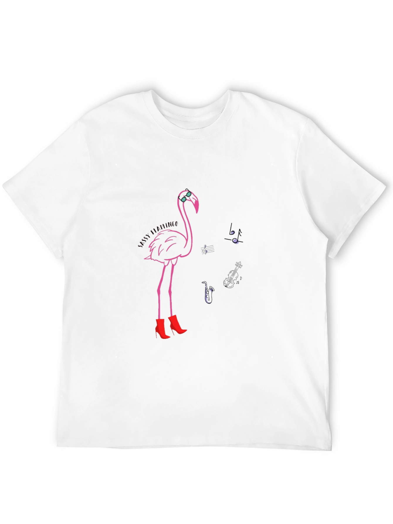 Funky Flamingo T-Shirt - Black