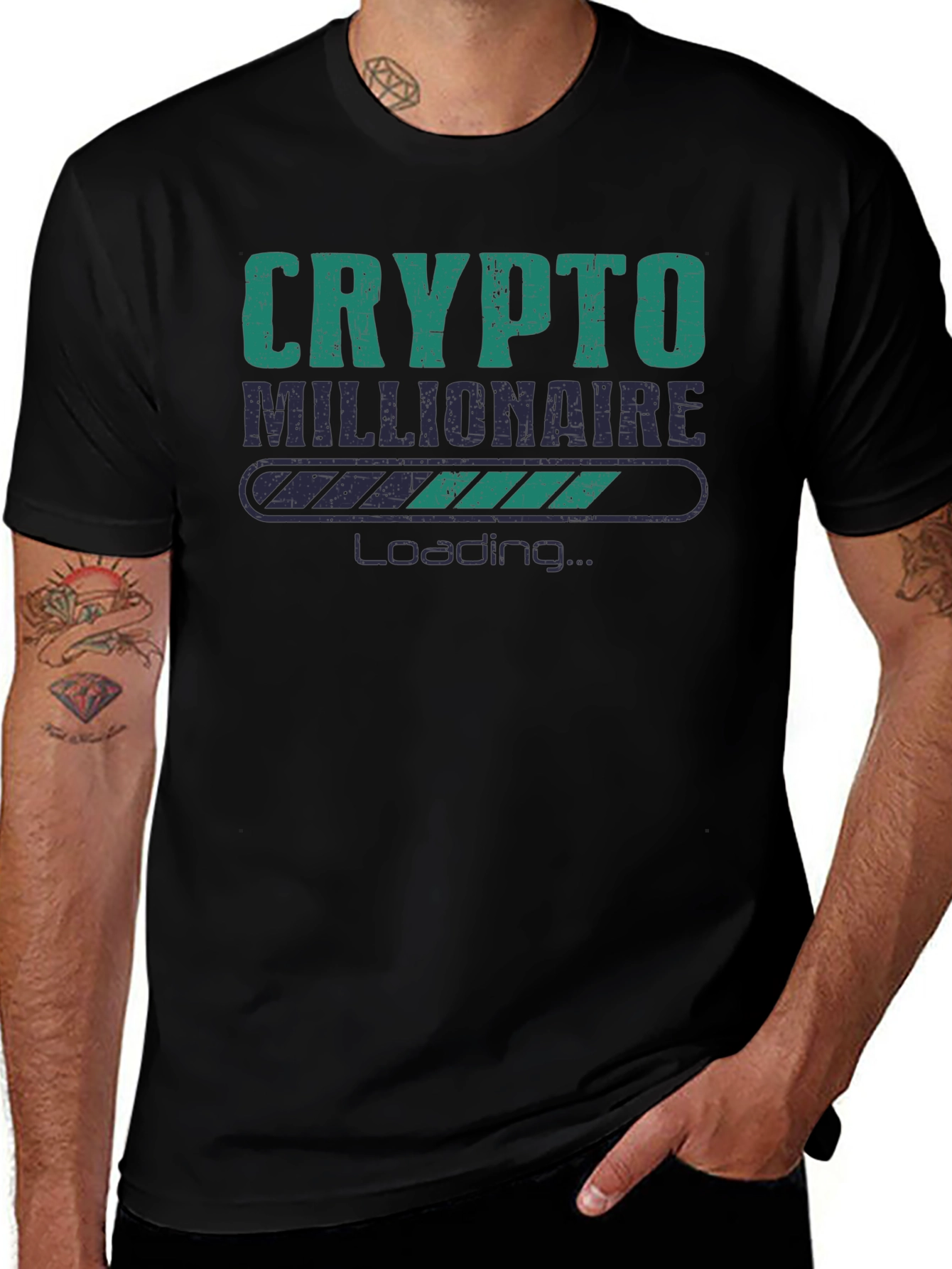 Crypto Millionaire Loading T-Shirt - Black