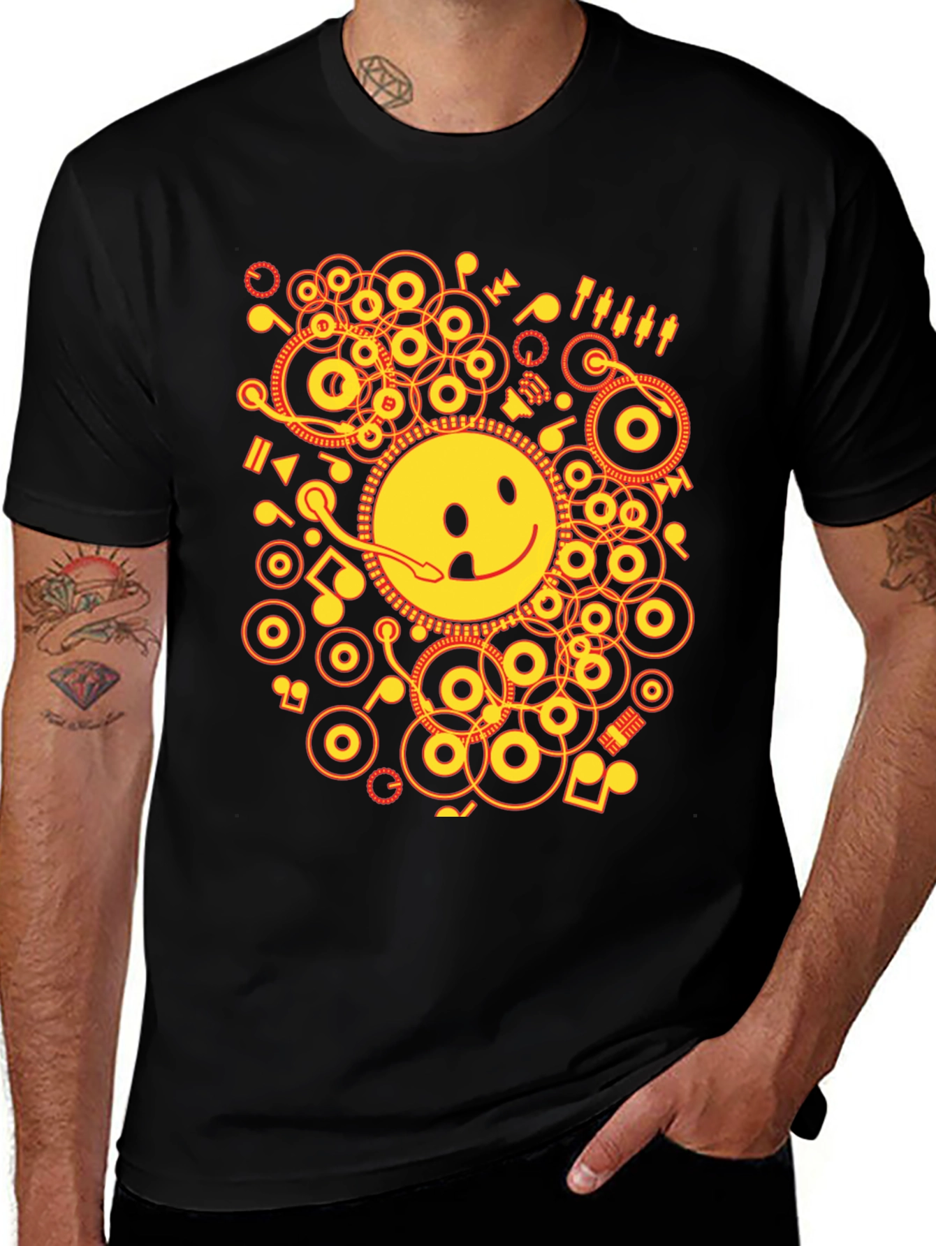 Smiley DJ Graphic T-Shirt