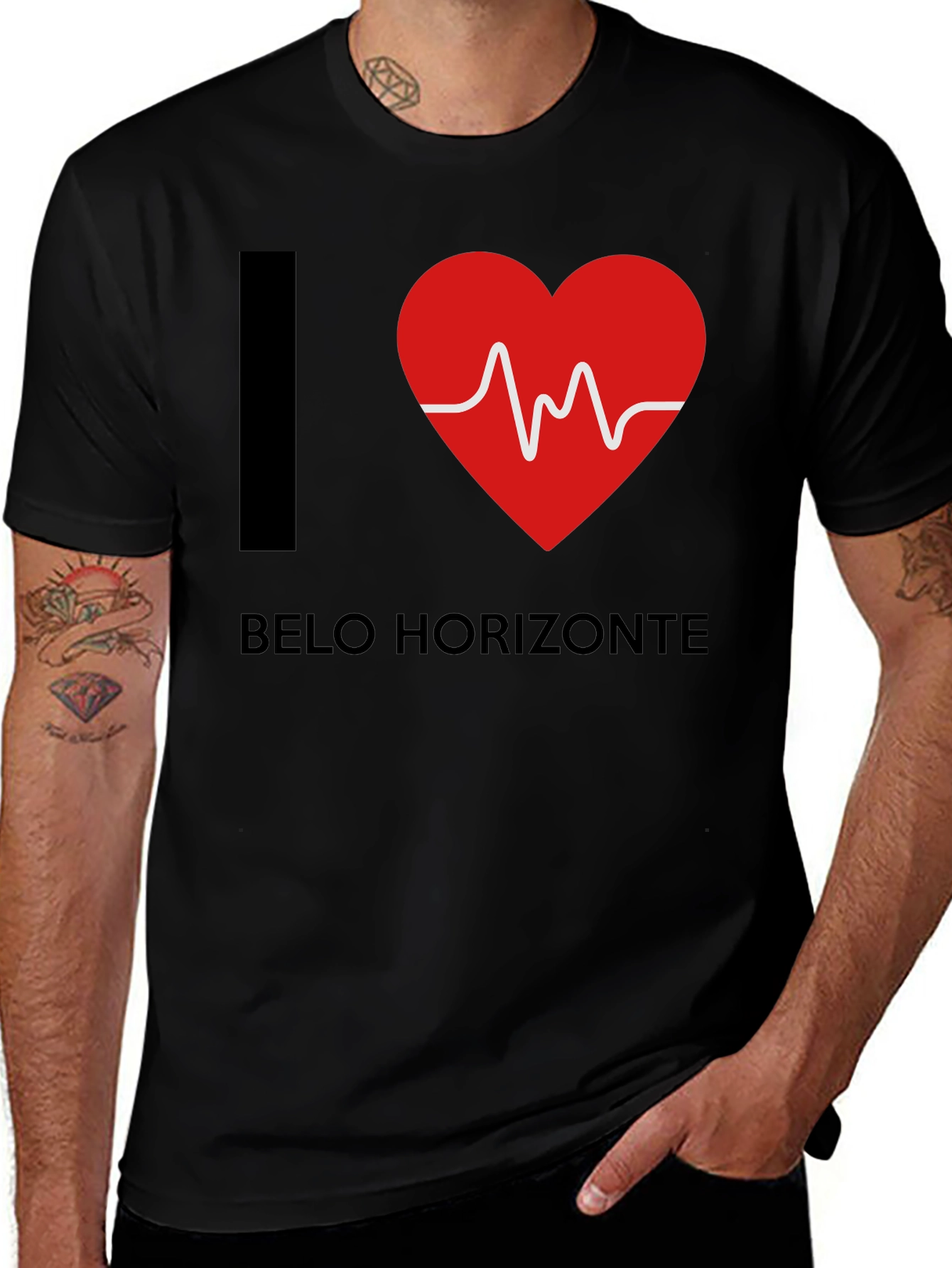 I Love Belo Horizonte Heartbeat T-Shirt
