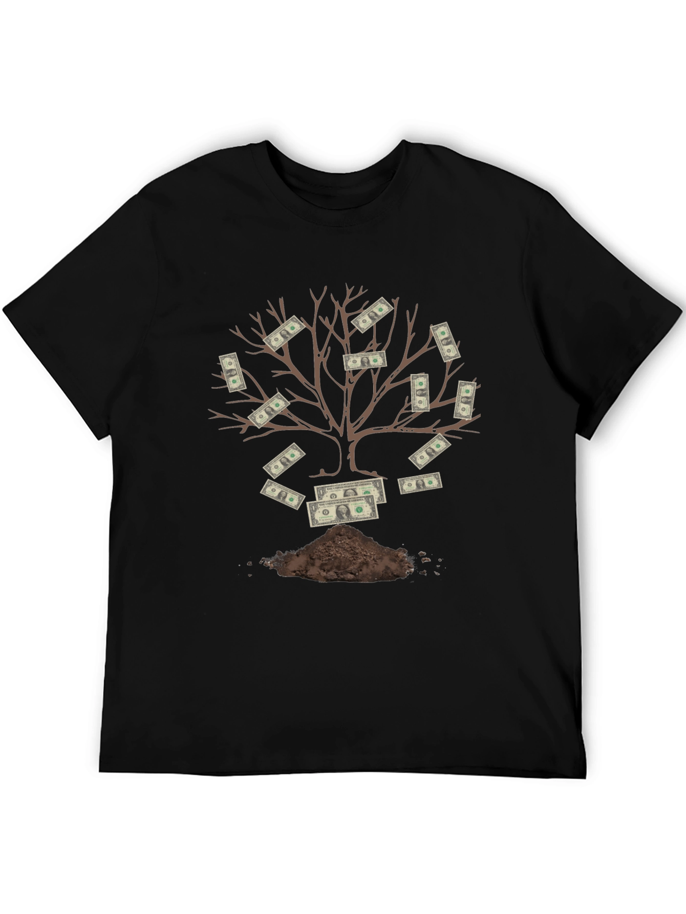 Money Tree Black T-Shirt Grow Your Wealth