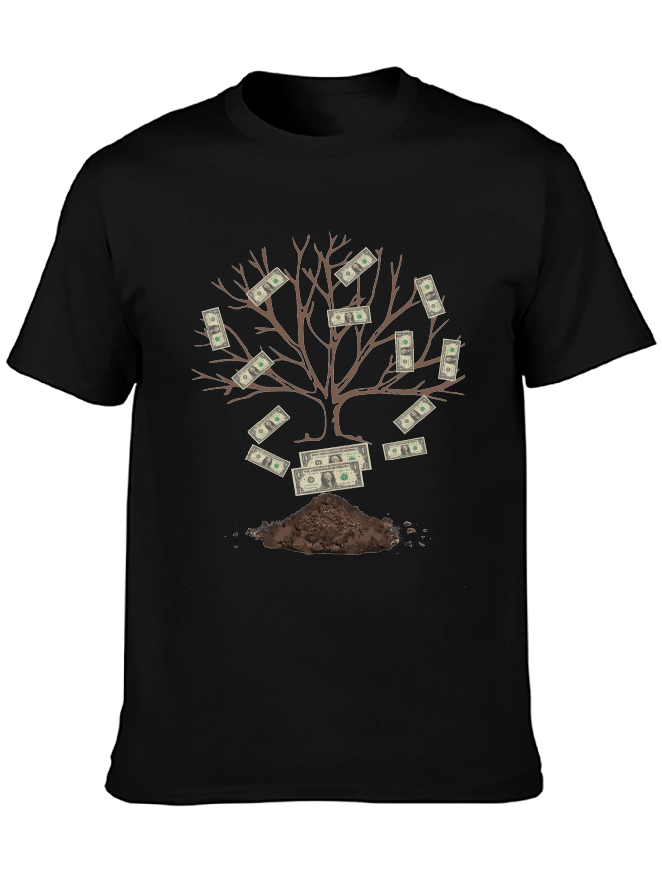Money Tree Black T-Shirt Grow Your Wealth