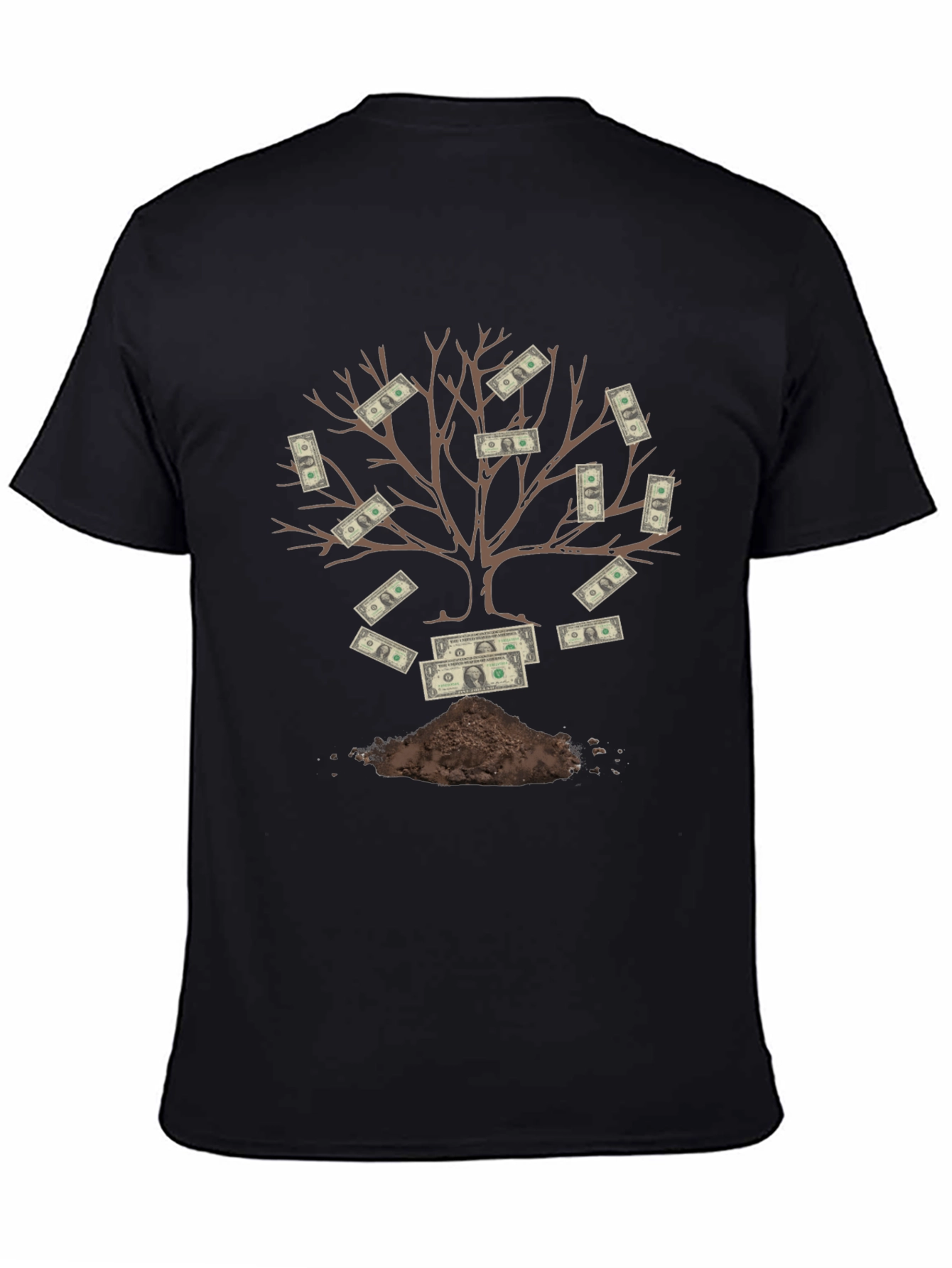 Money Tree Black T-Shirt Grow Your Wealth