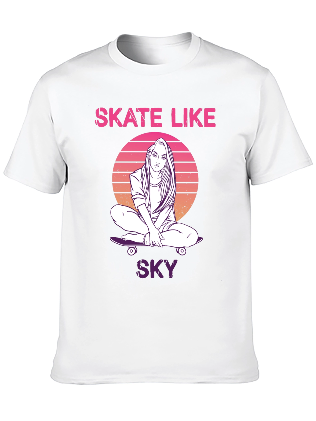 Skate Like Sky Black T-Shirt