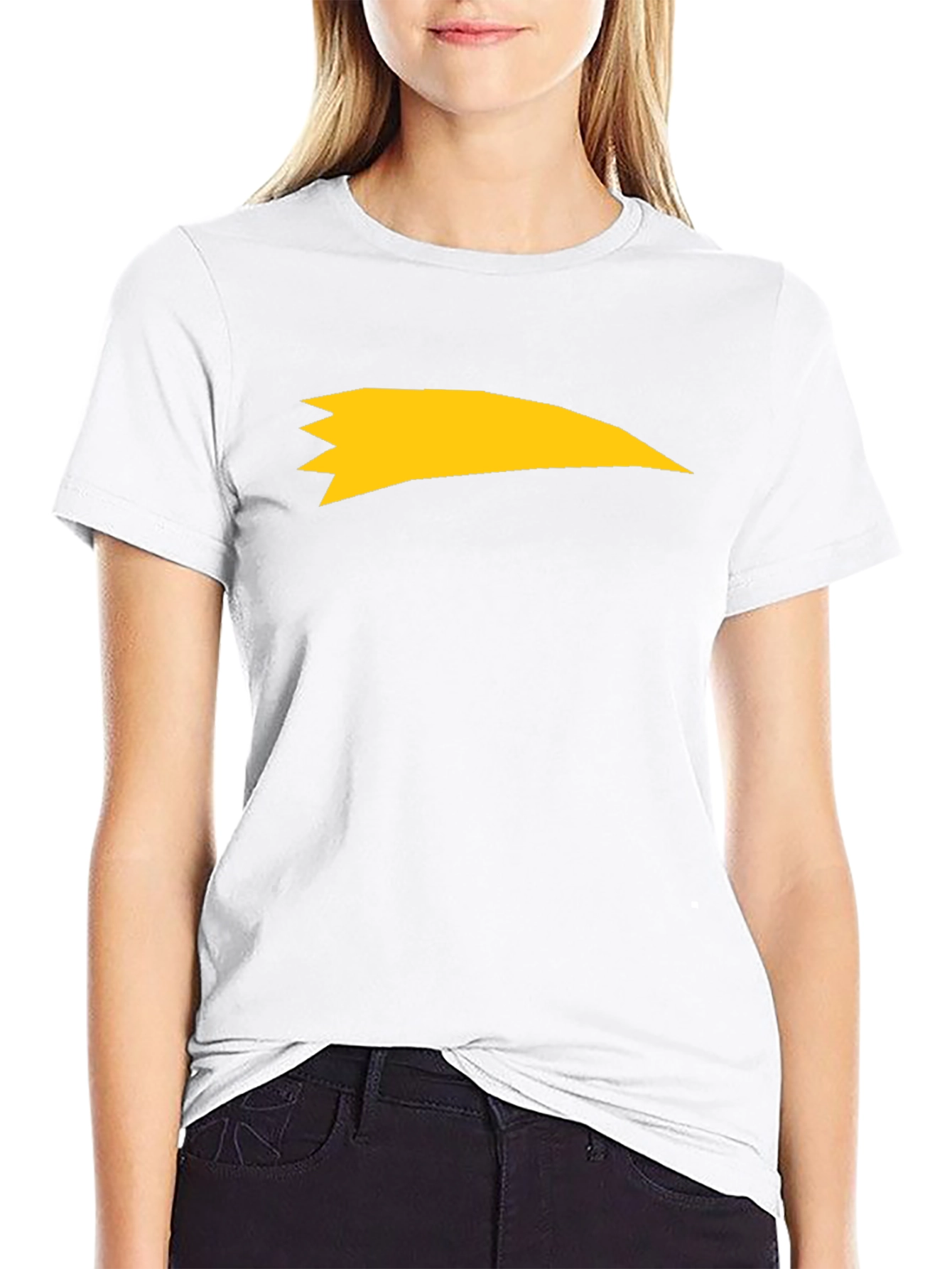 Black Tee with Yellow Comet Graphic