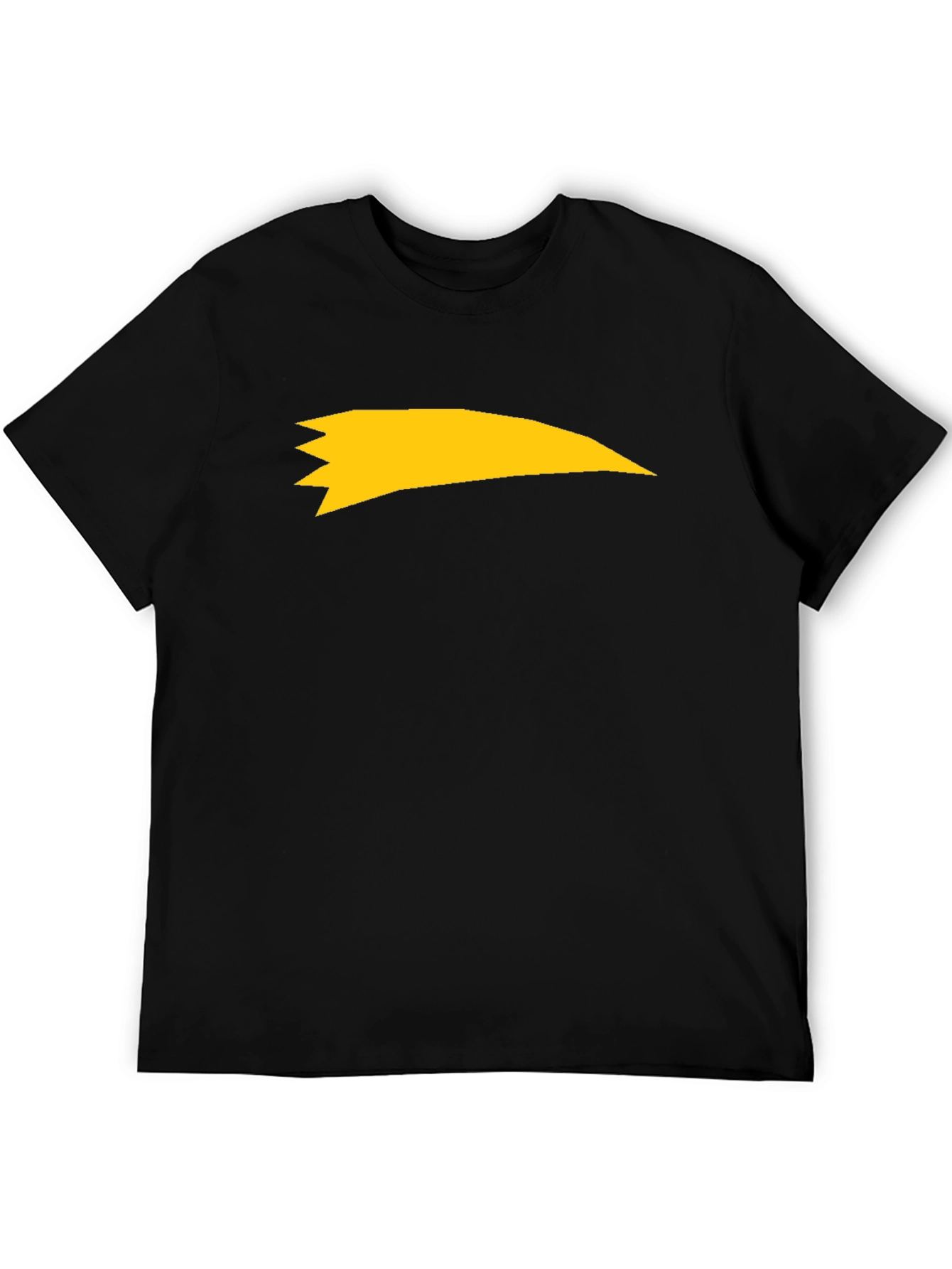 Black Tee with Yellow Comet Graphic