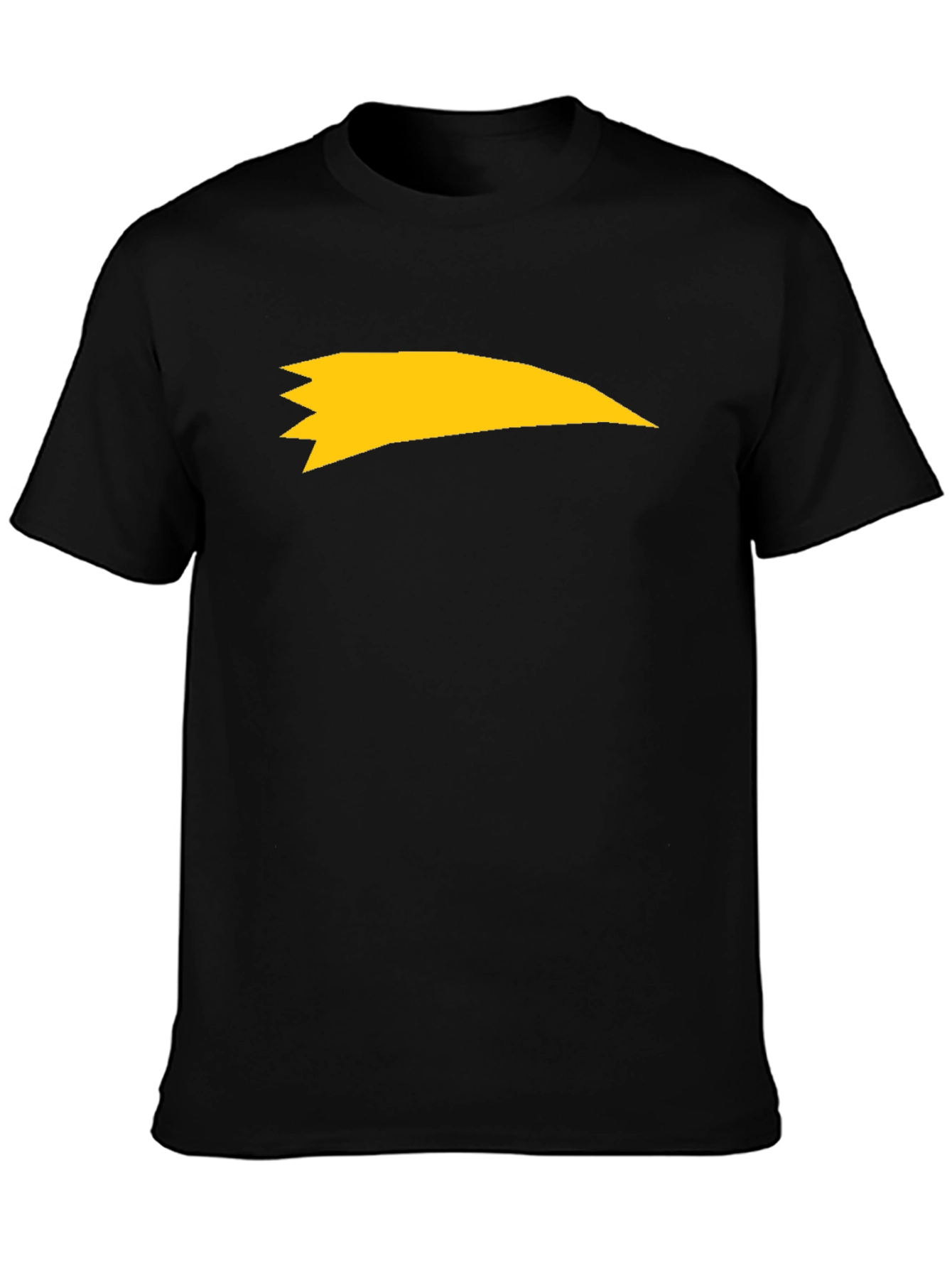 Black Tee with Yellow Comet Graphic