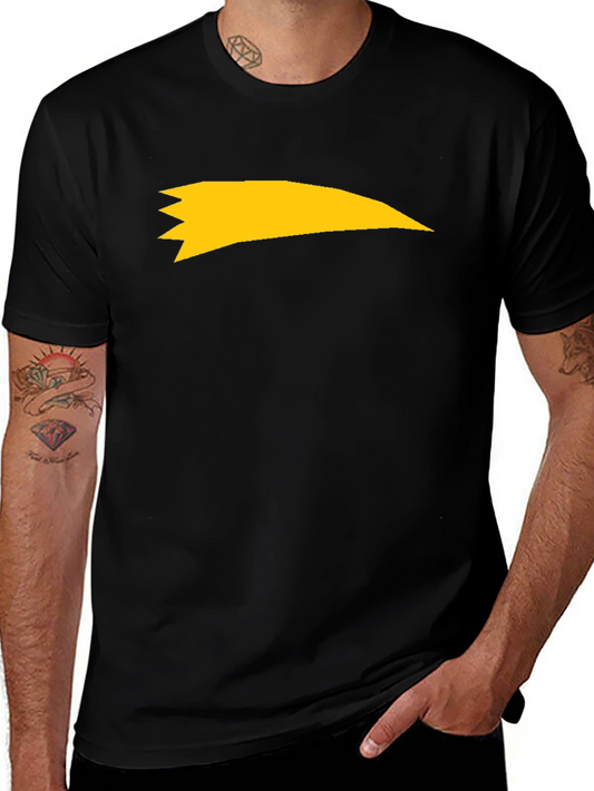 Black Tee with Yellow Comet Graphic