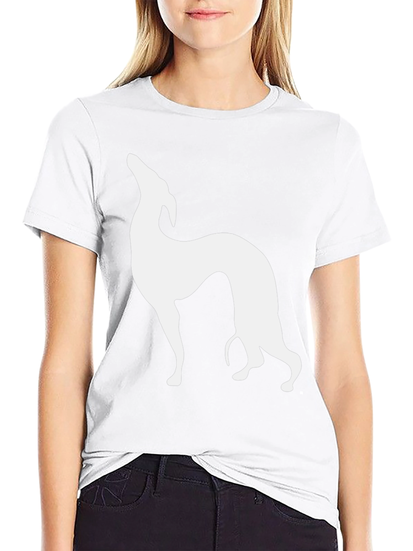 Greyhound Silhouette Black T-Shirt