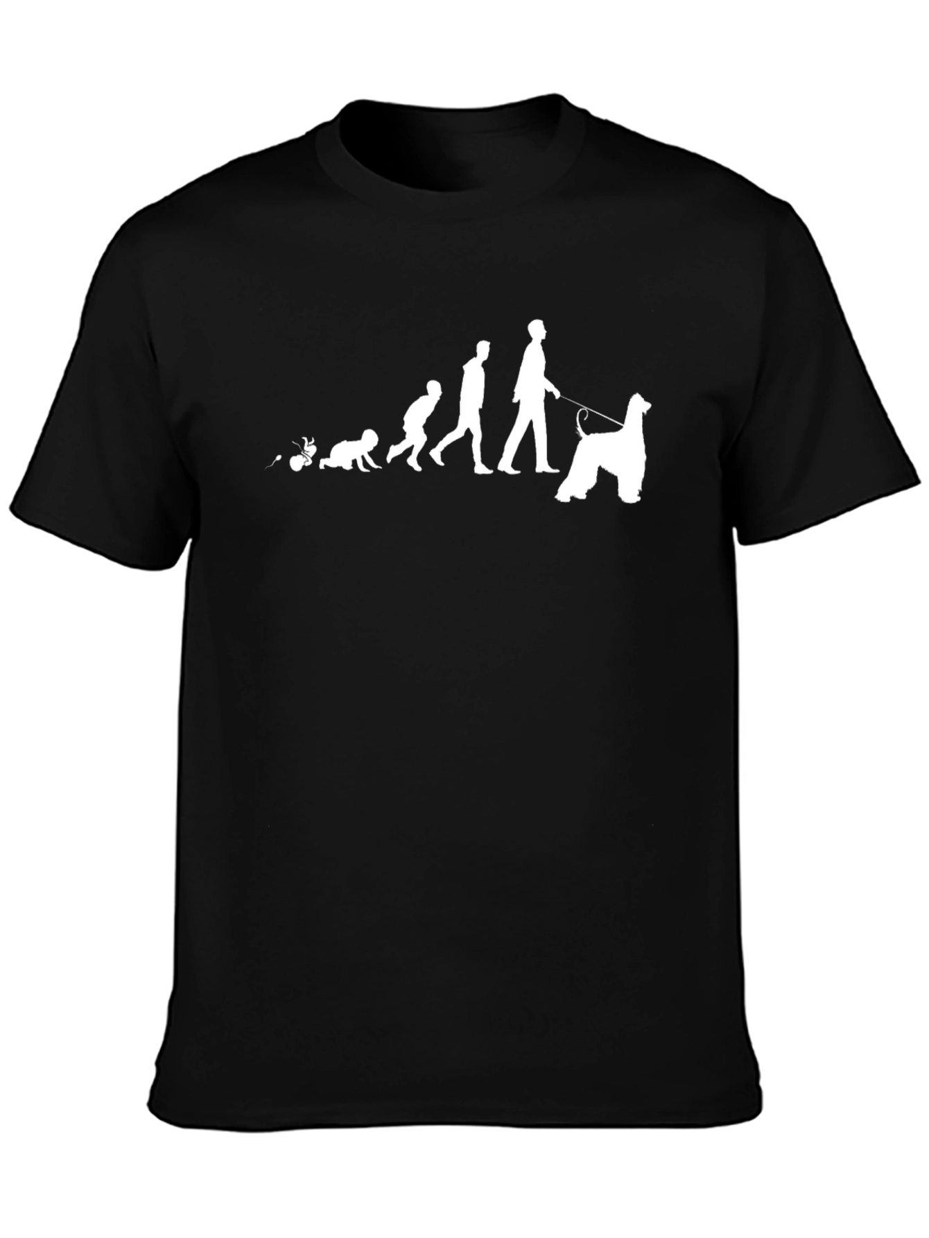 Evolution of Dog Owner Black T-Shirt