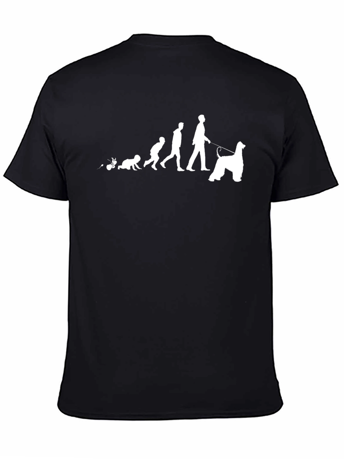 Evolution of Dog Owner Black T-Shirt