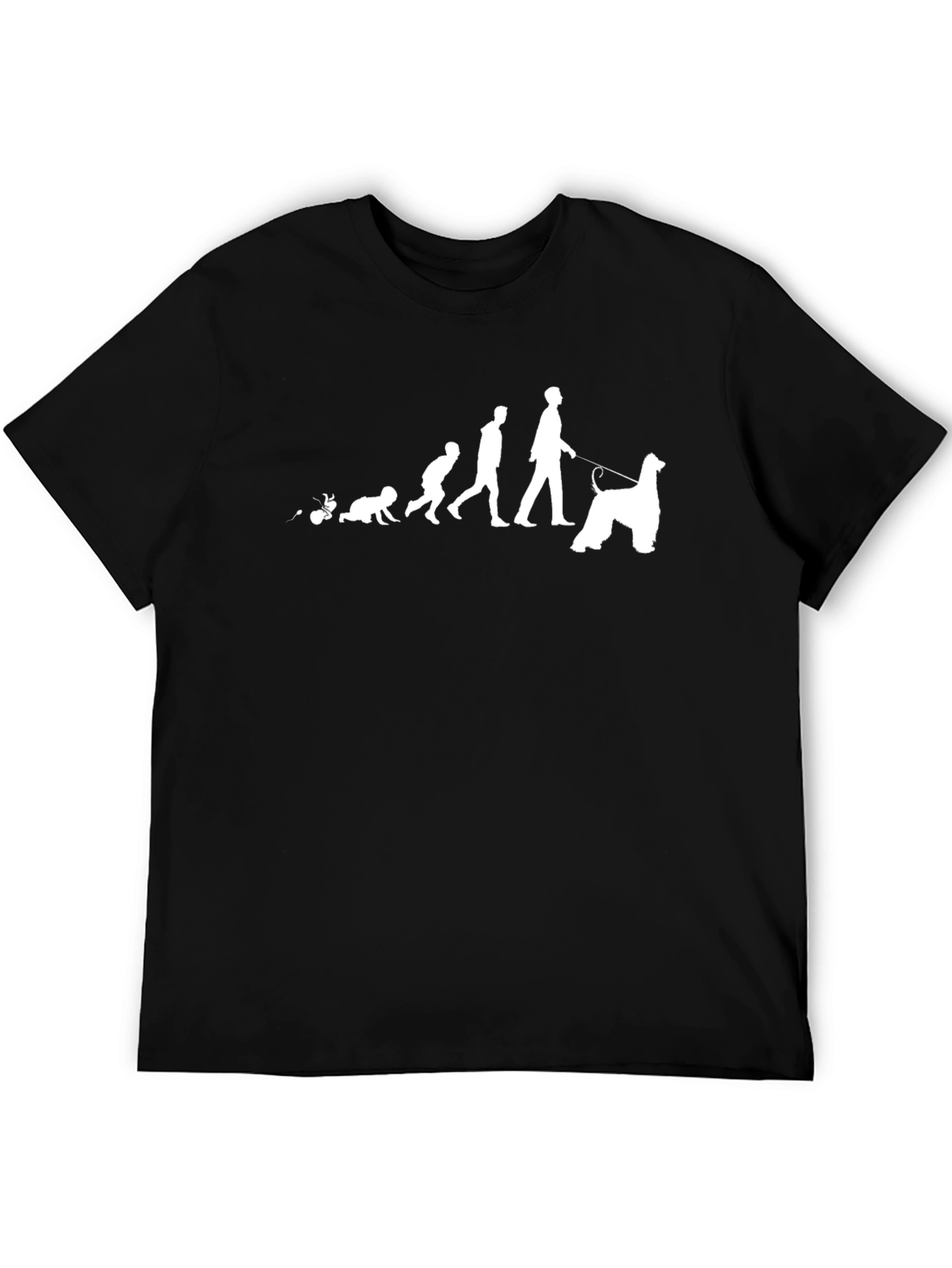 Evolution of Dog Owner Black T-Shirt