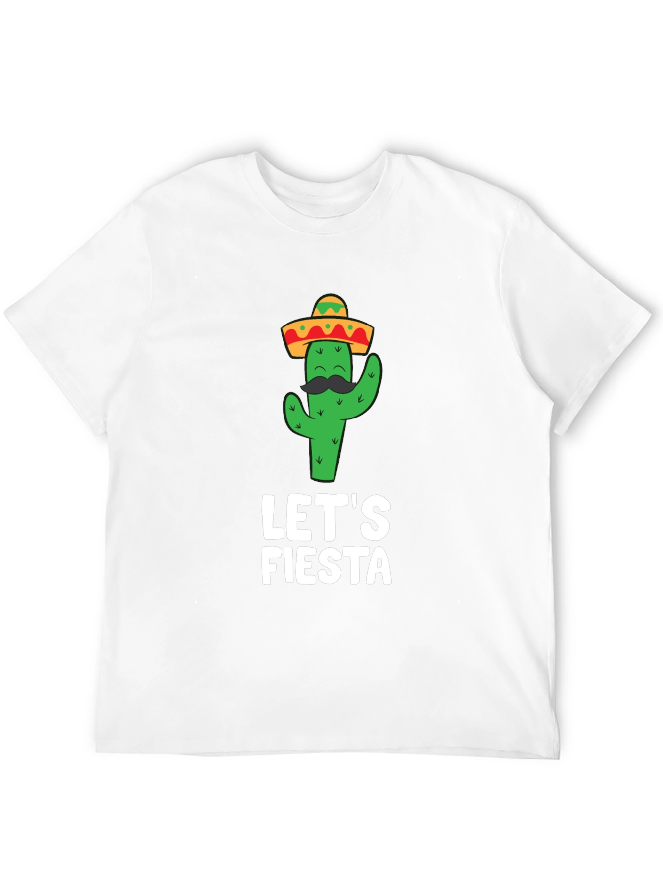 Lets Fiesta Cactus T-Shirt - Mens Short Sleeve