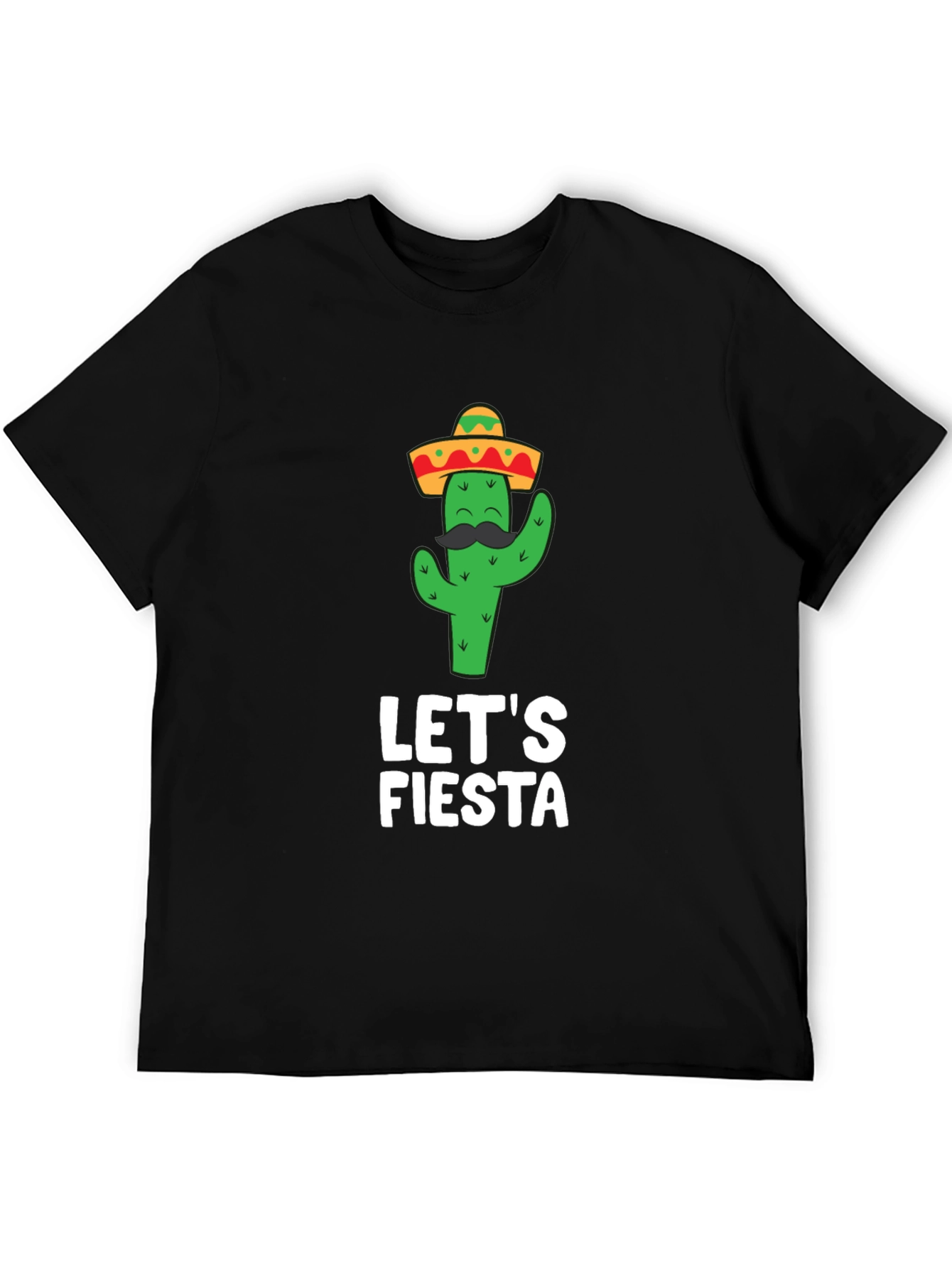 Lets Fiesta Cactus T-Shirt - Mens Short Sleeve