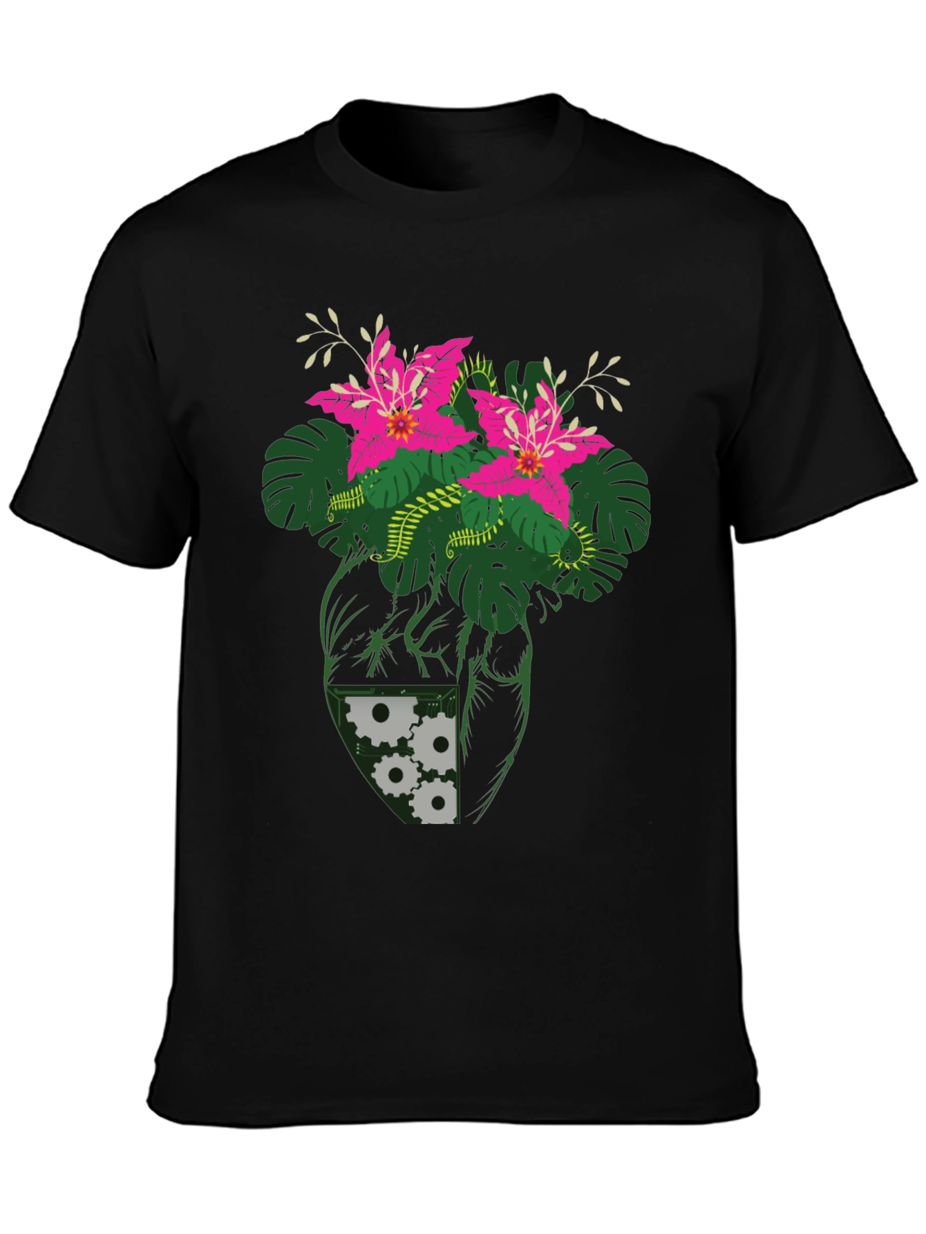 Botanical Heart Gear T-Shirt - Unique Graphic Tee