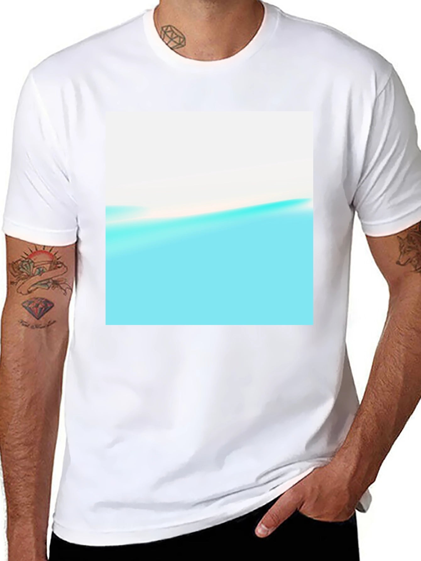 Abstract Horizon Black T-Shirt
