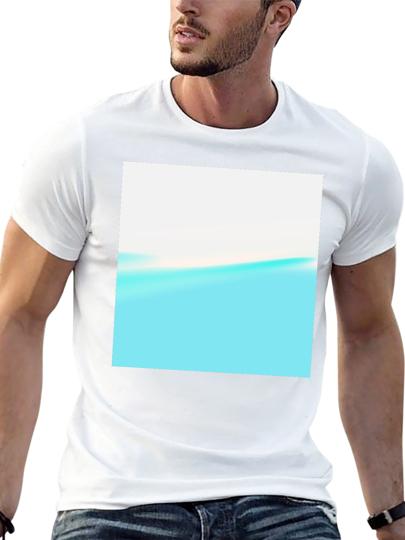 Abstract Horizon Black T-Shirt