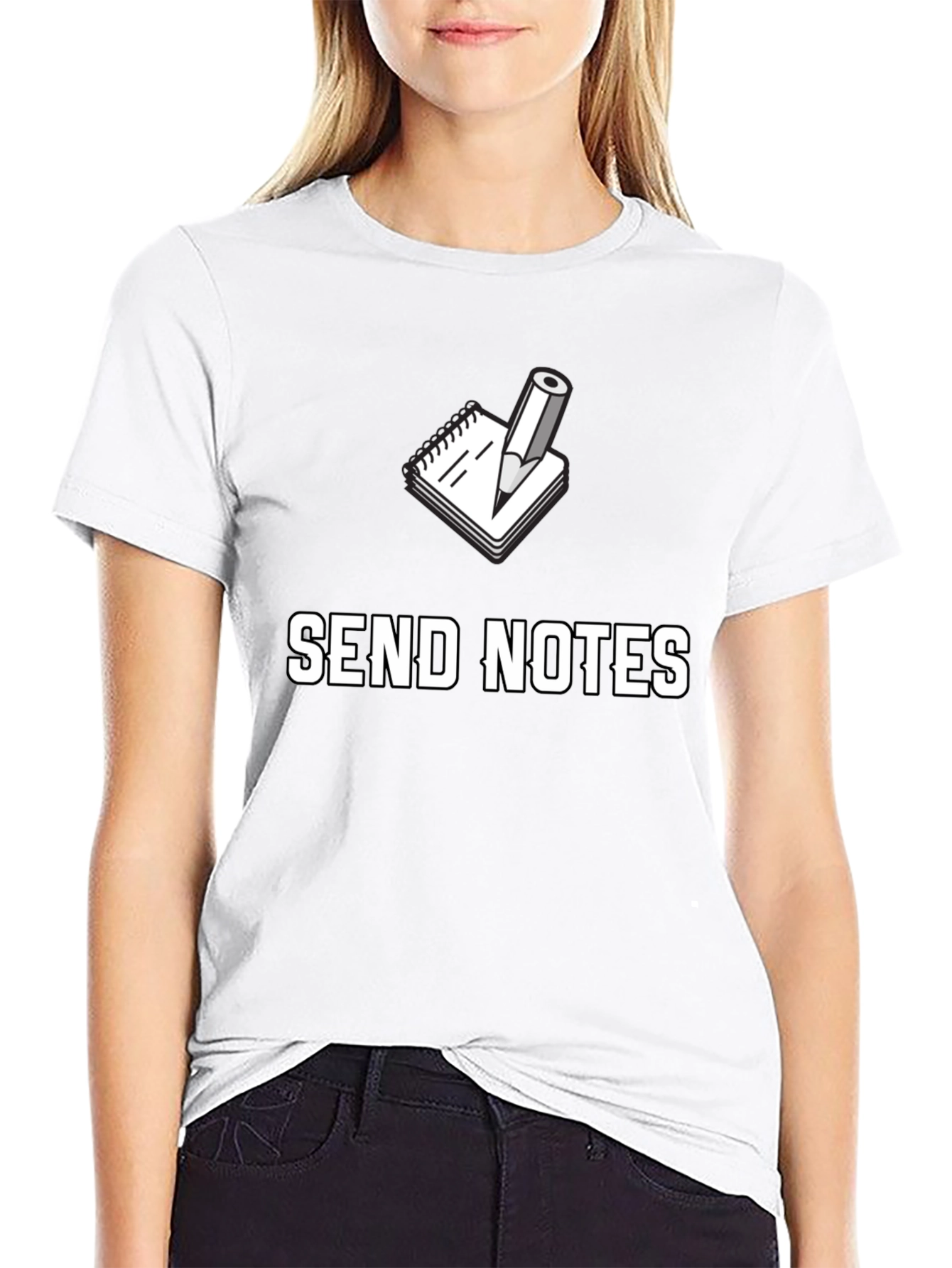 Send Notes Graphic Tee - Black