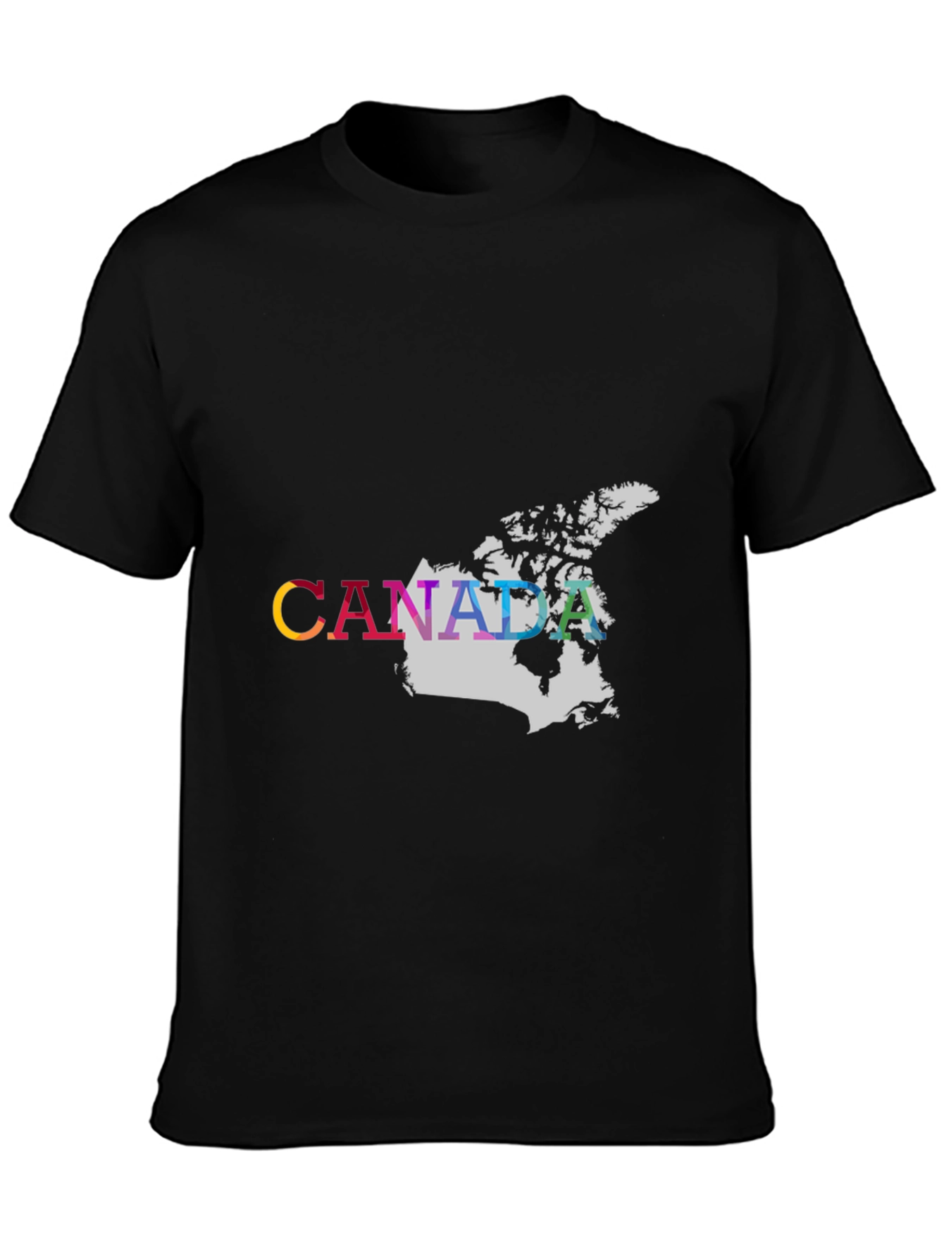 Canada Map Pride T-Shirt - Black Graphic Tee