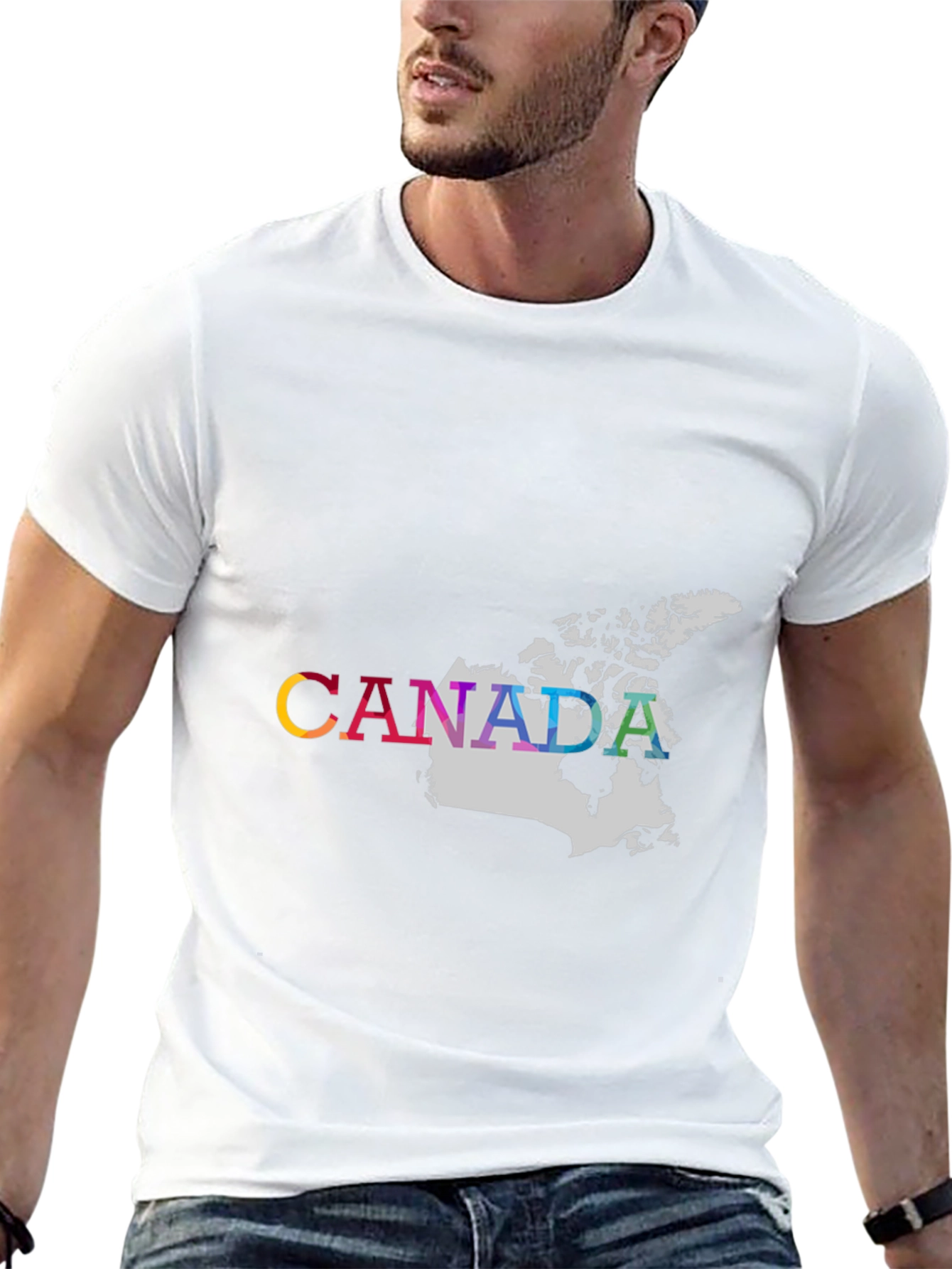Canada Map Pride T-Shirt - Black Graphic Tee