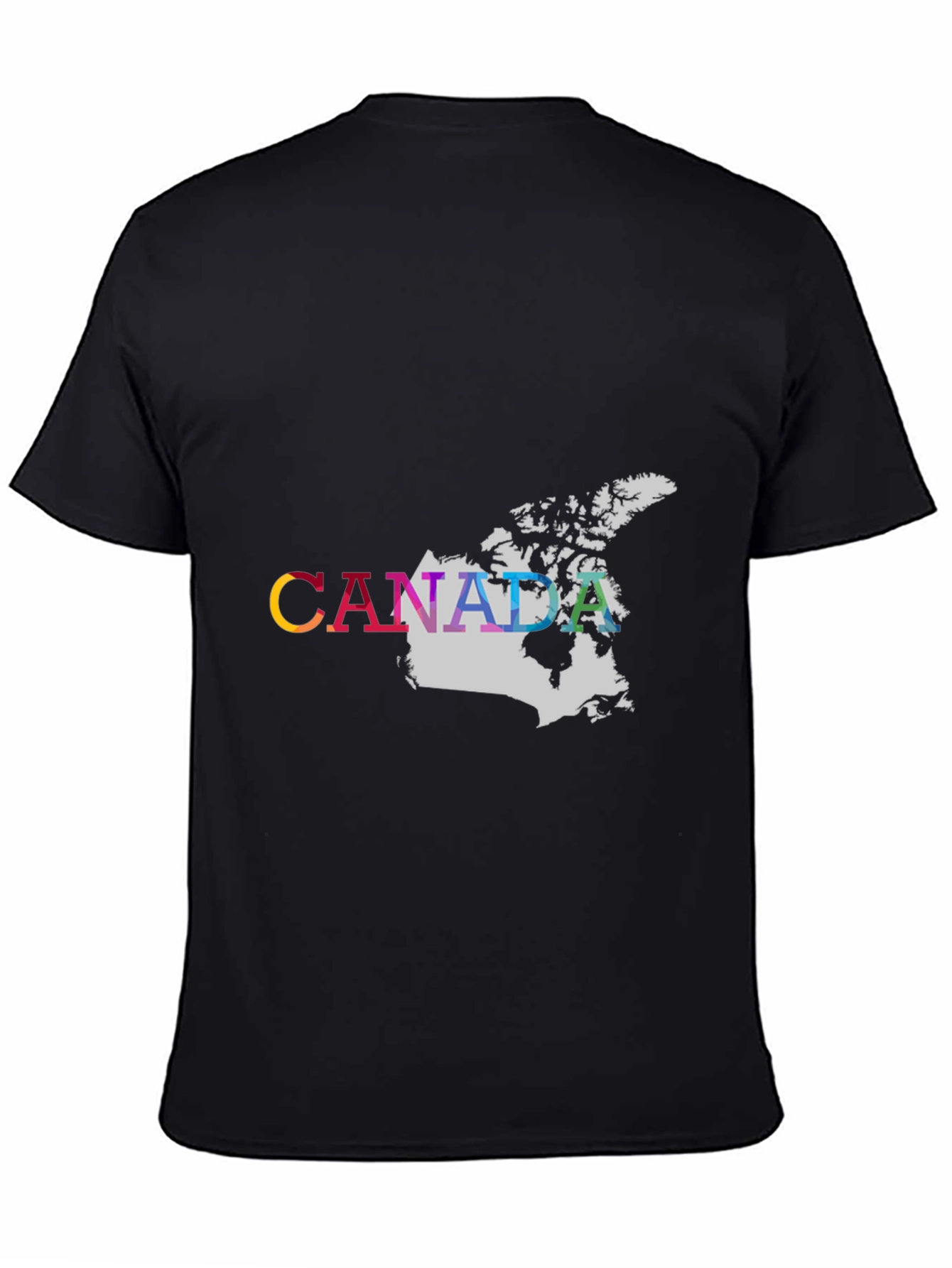 Canada Map Pride T-Shirt - Black Graphic Tee