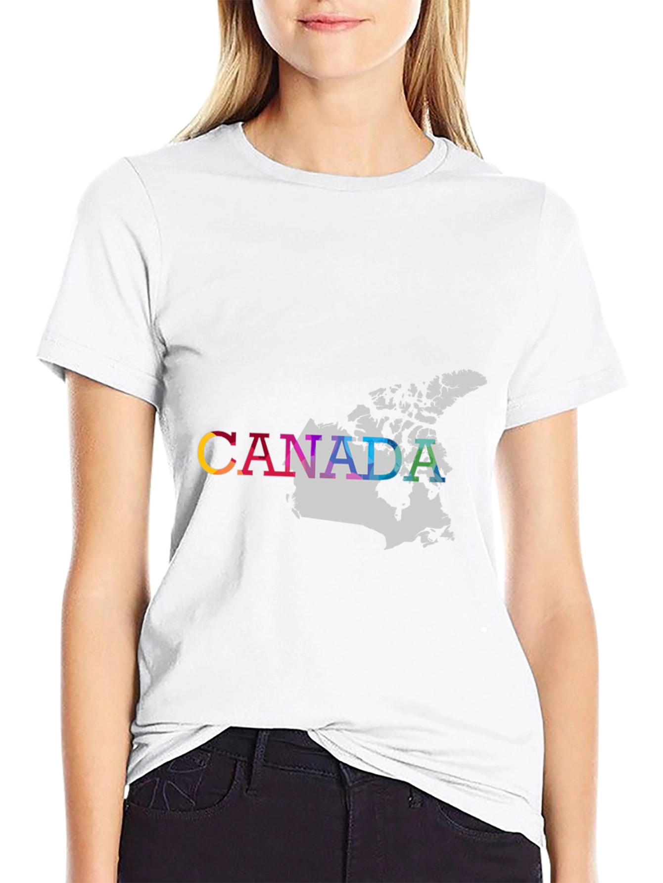 Canada Map Pride T-Shirt - Black Graphic Tee