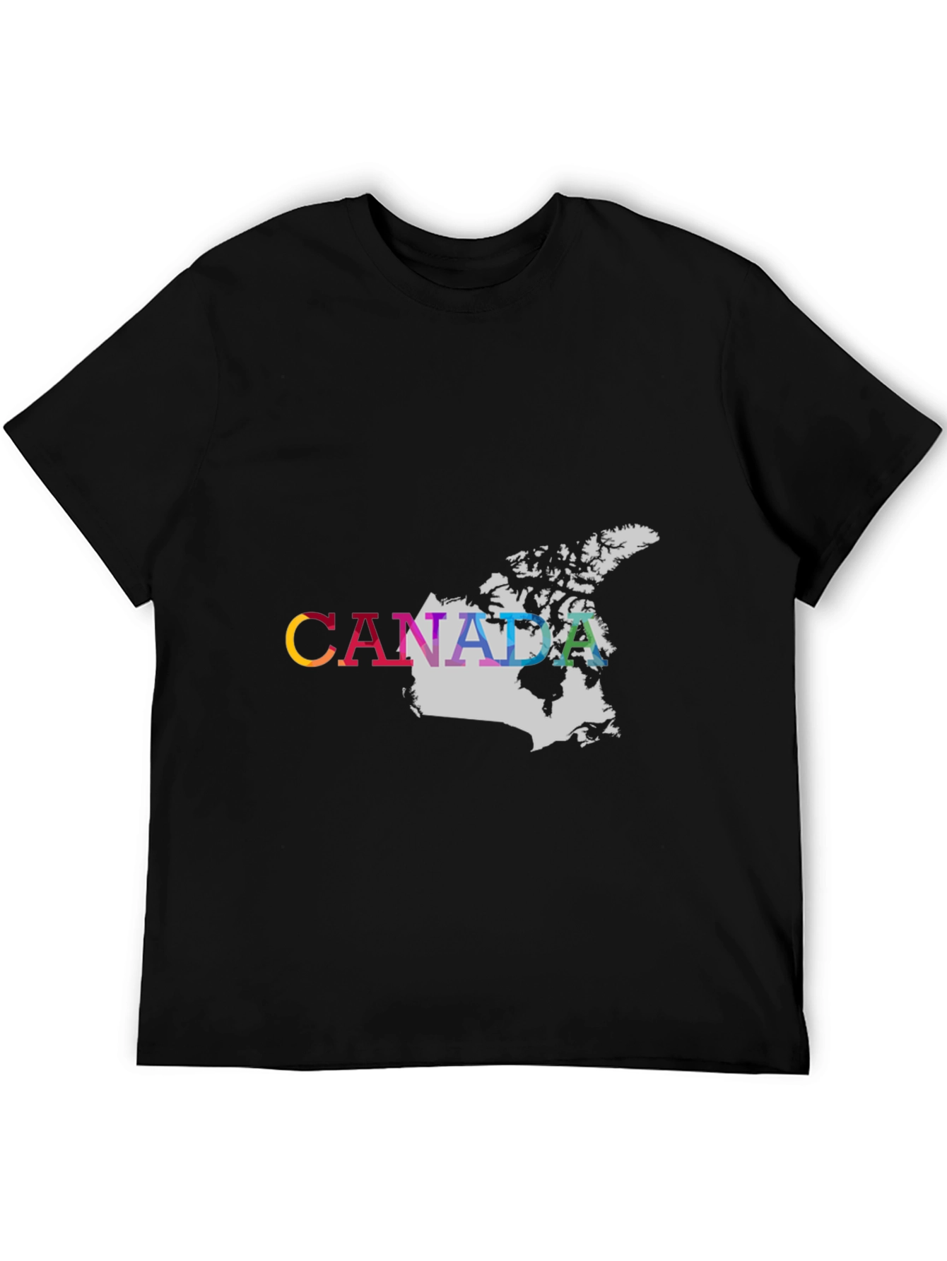Canada Map Pride T-Shirt - Black Graphic Tee